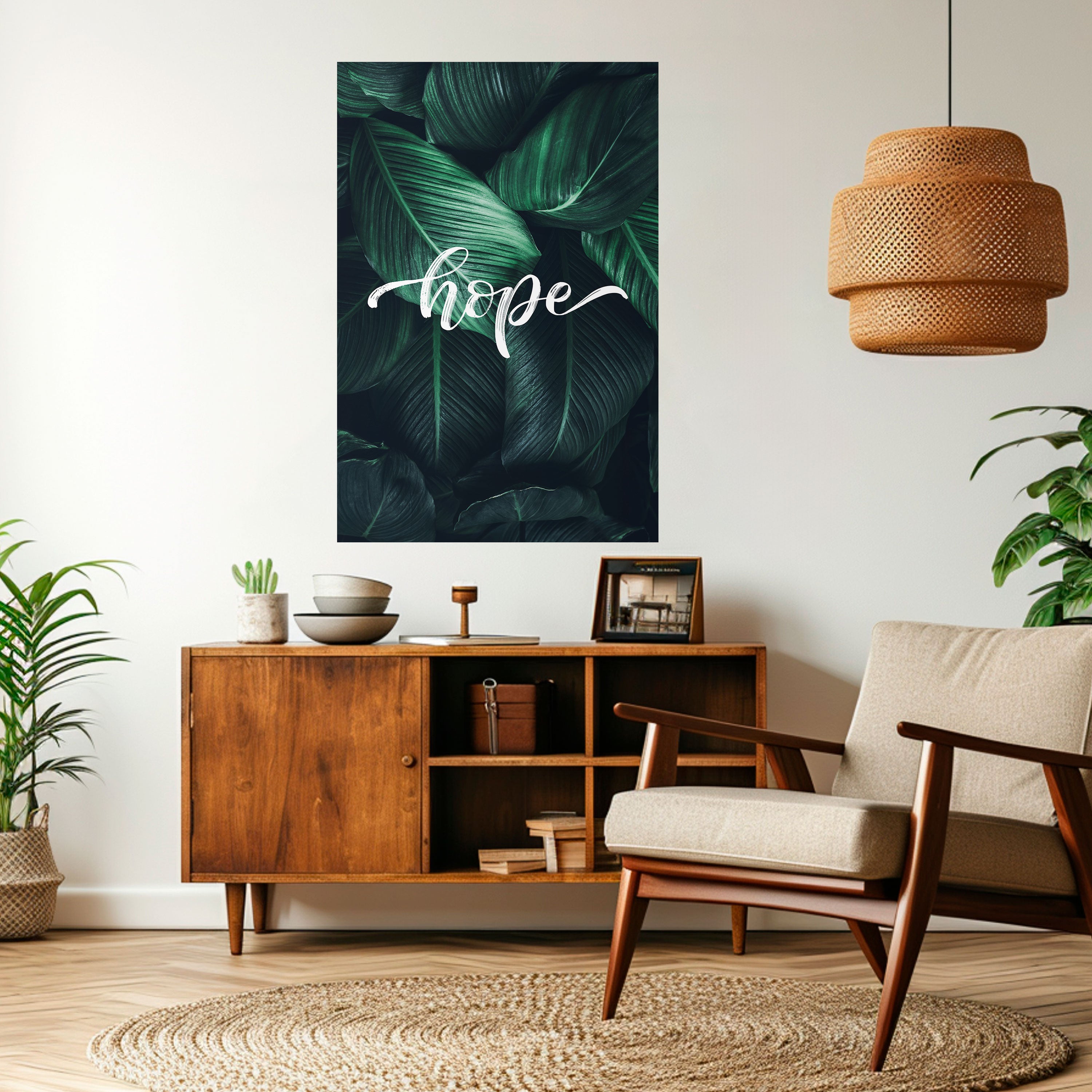 GREEN WHISPERS OF HOPE Peel and Stick Vertical Poster