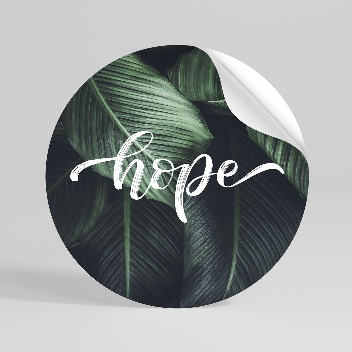 GREEN WHISPERS OF HOPE Vinilo adhesivo redondo
