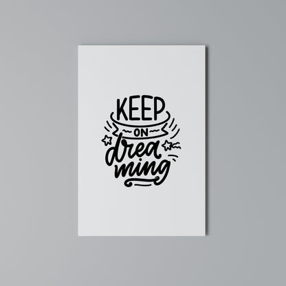 KEEP ON DREAMING Cuadro en lienzo vertical
