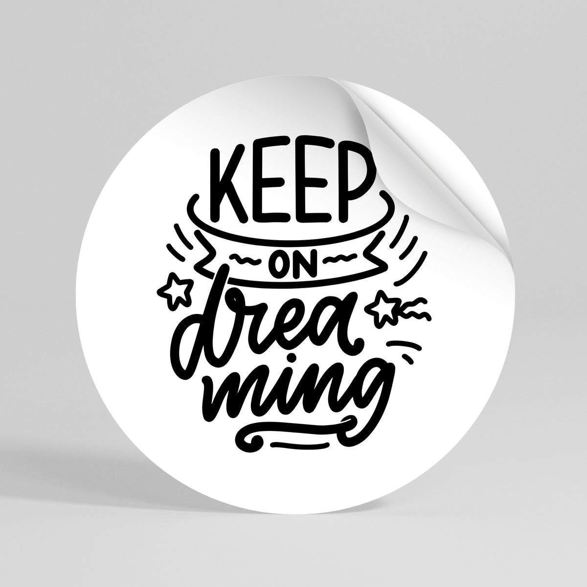 KEEP ON DREAMING Vinilo adhesivo redondo