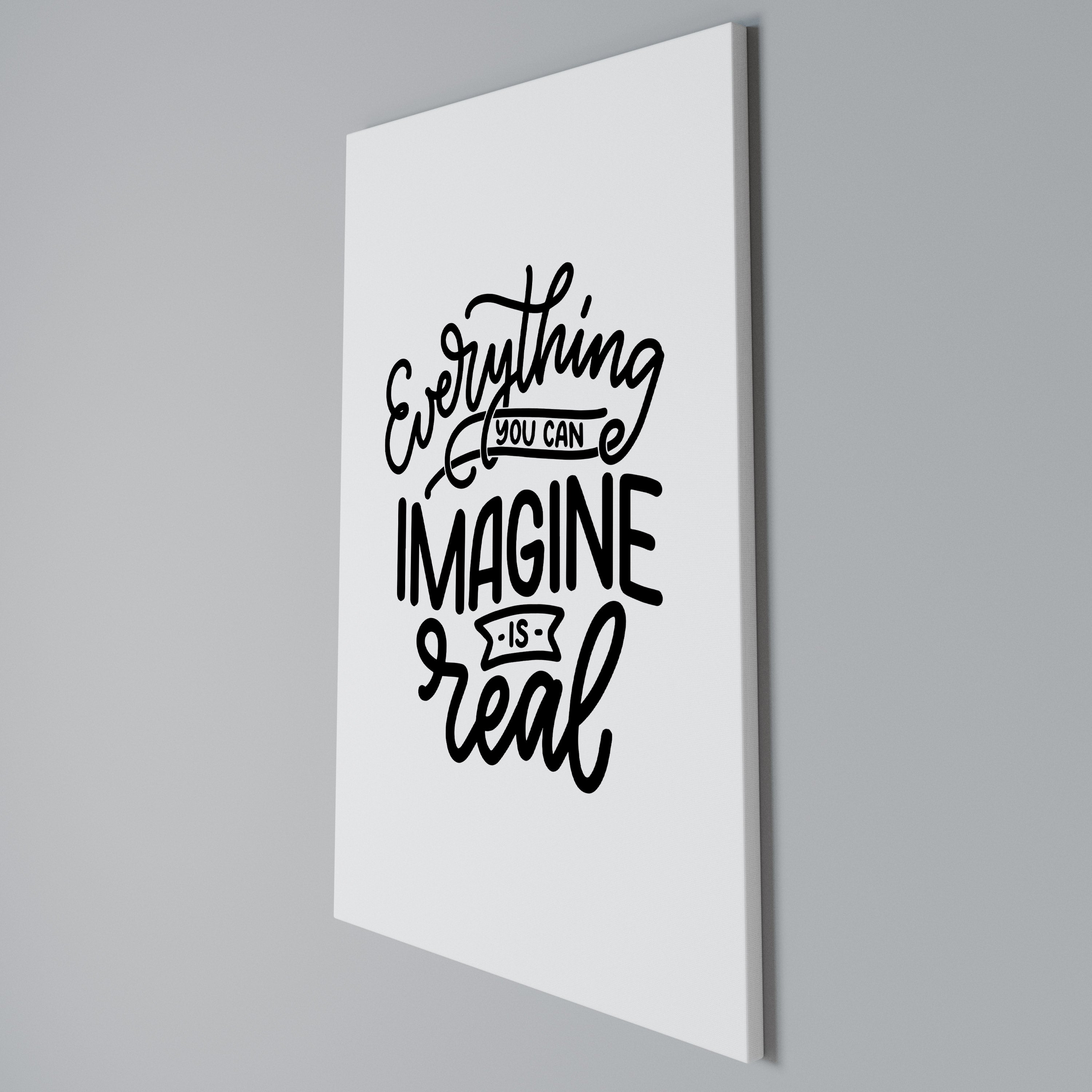 DREAMS BECOME REALITY Cuadro en lienzo vertical