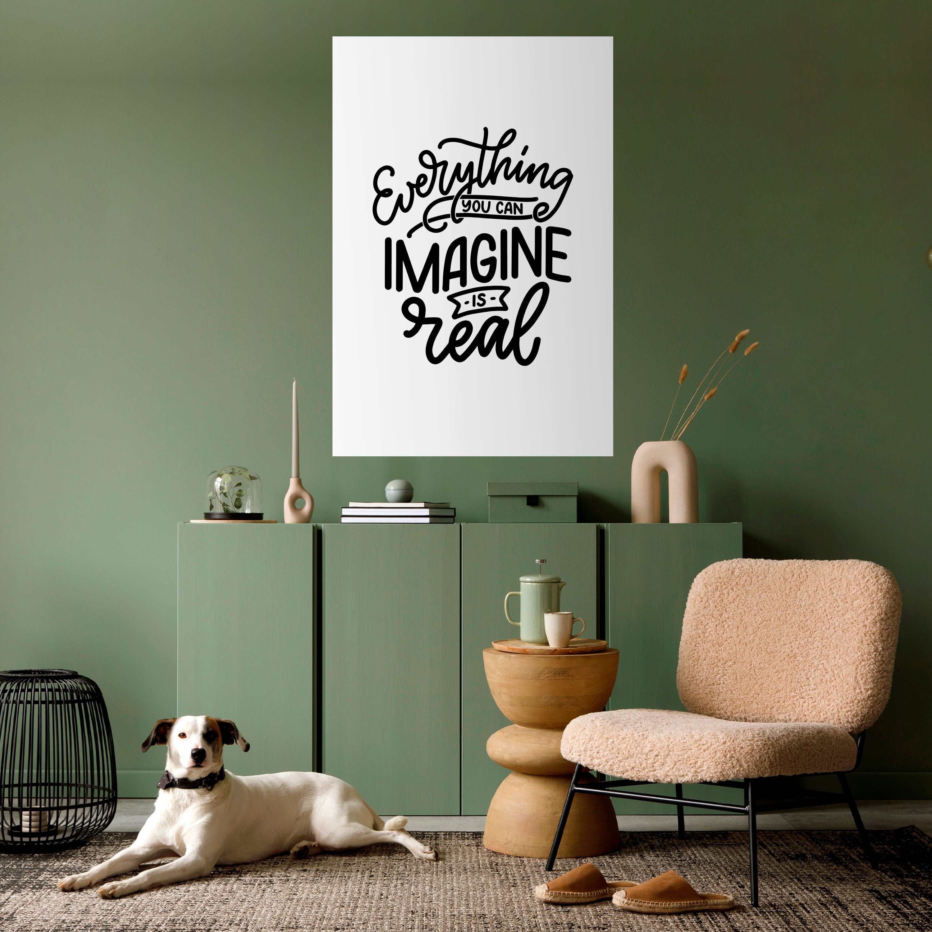 LOS SUEÑOS SE HACEN REALIDAD Póster vertical autoadhesivo