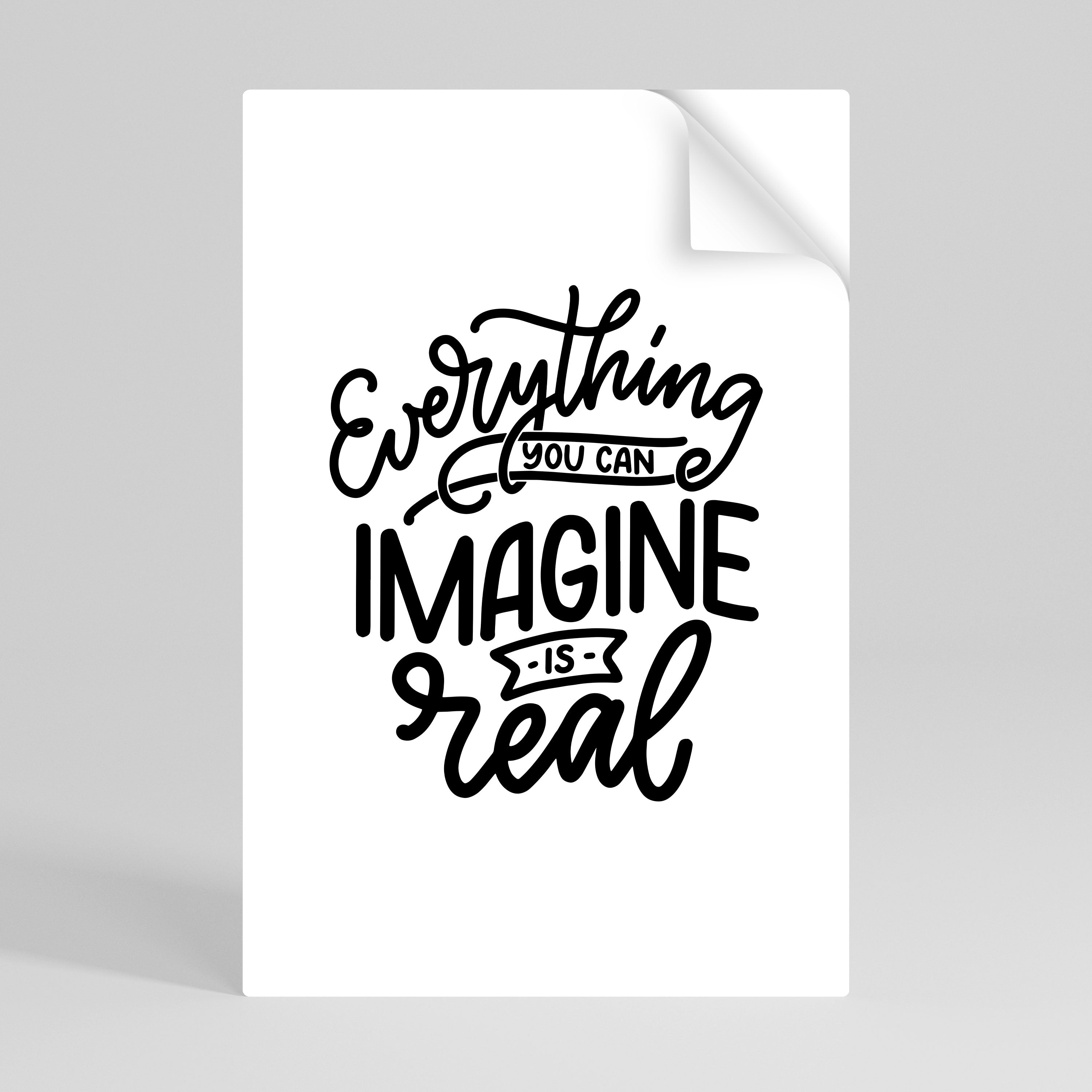 DREAMS BECOME REALITY Póster adhesivo vertical