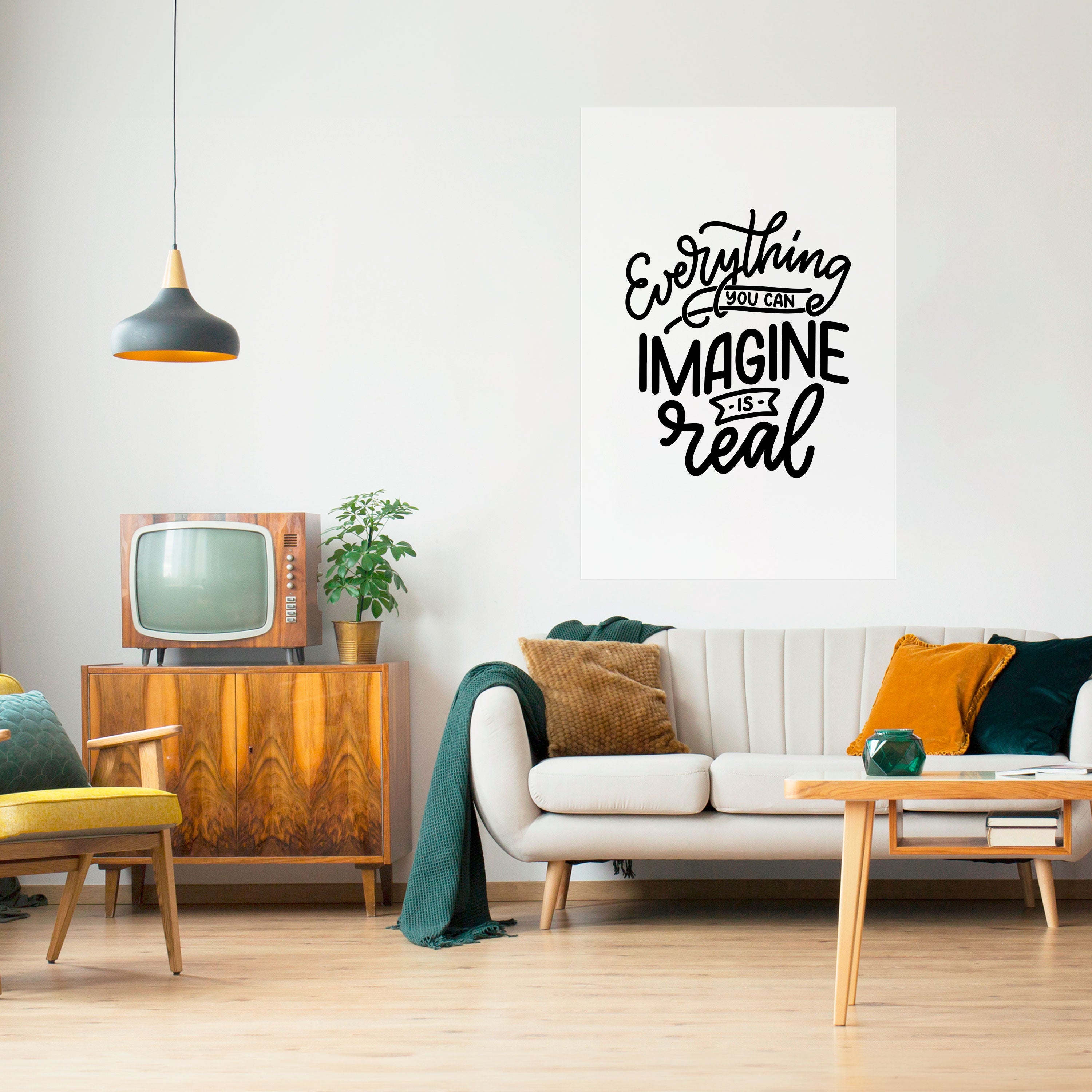 LOS SUEÑOS SE HACEN REALIDAD Póster vertical autoadhesivo
