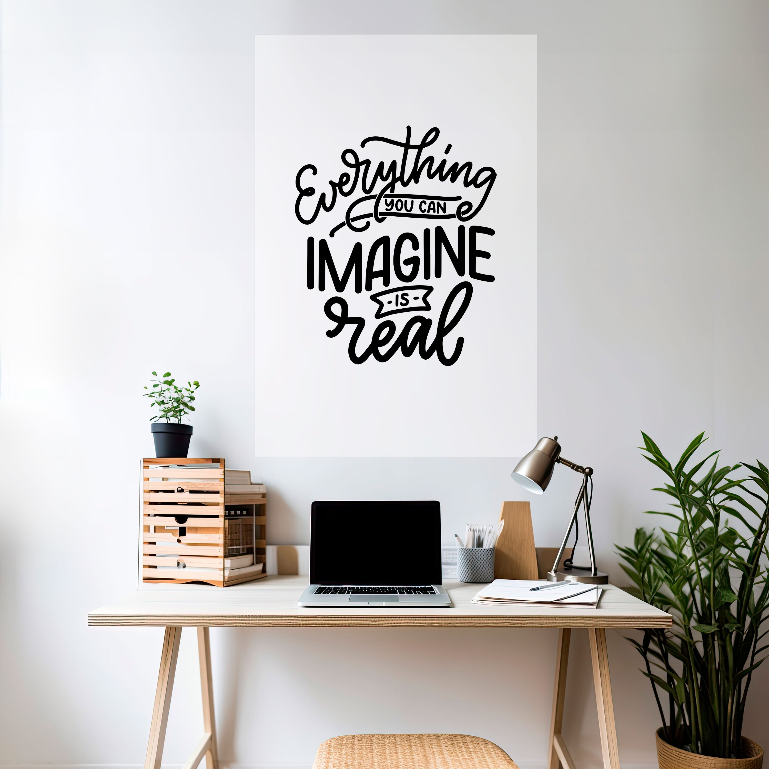 LOS SUEÑOS SE HACEN REALIDAD Póster vertical autoadhesivo