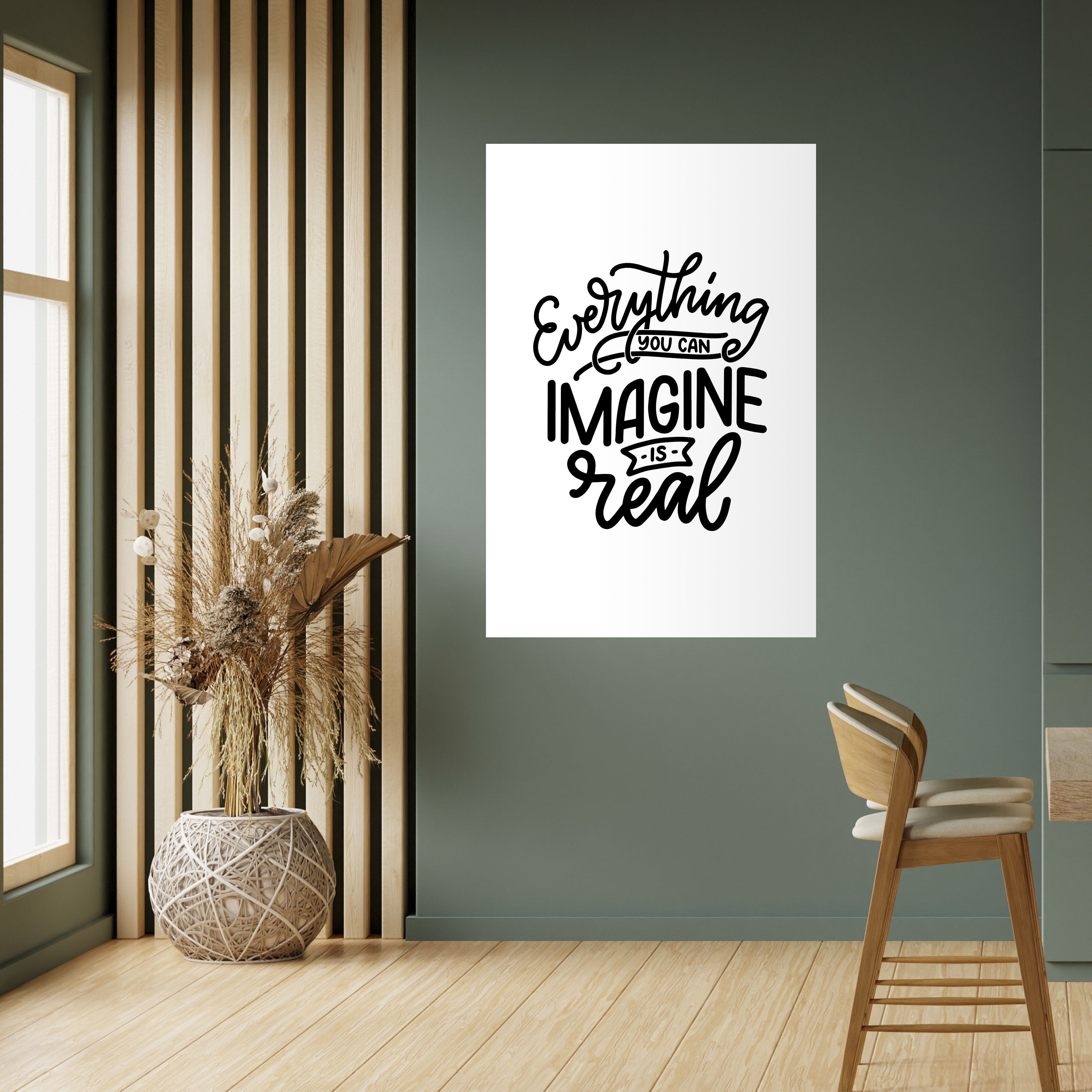 LOS SUEÑOS SE HACEN REALIDAD Póster vertical autoadhesivo