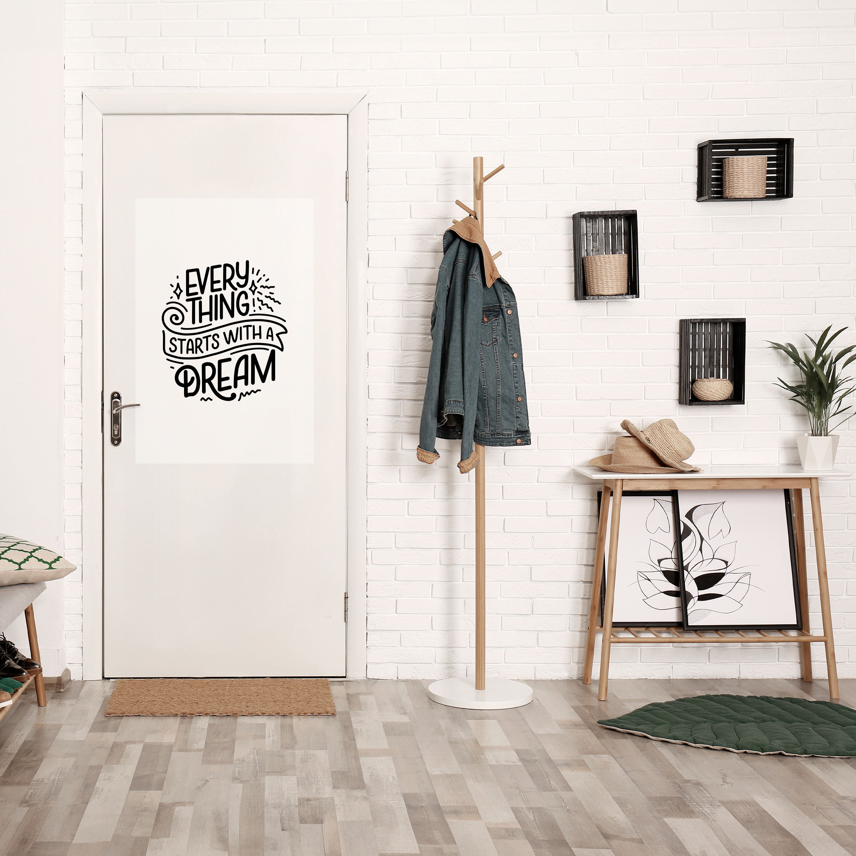 EVERYTHING STARTS WITH A DREAM Peel and Stick Vertical Poster