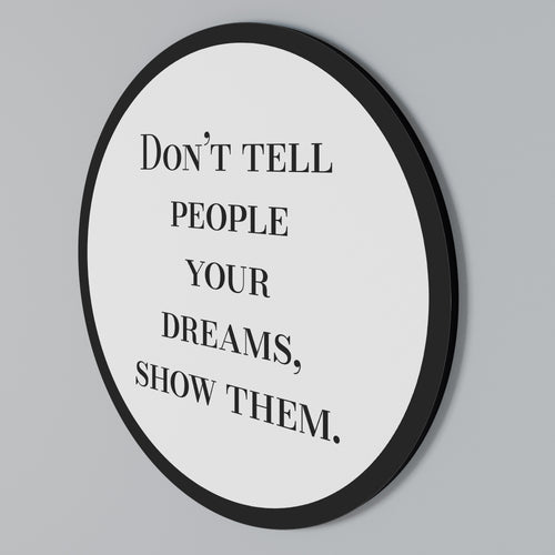 DREAMS IN ACTION Arte de pared redondo