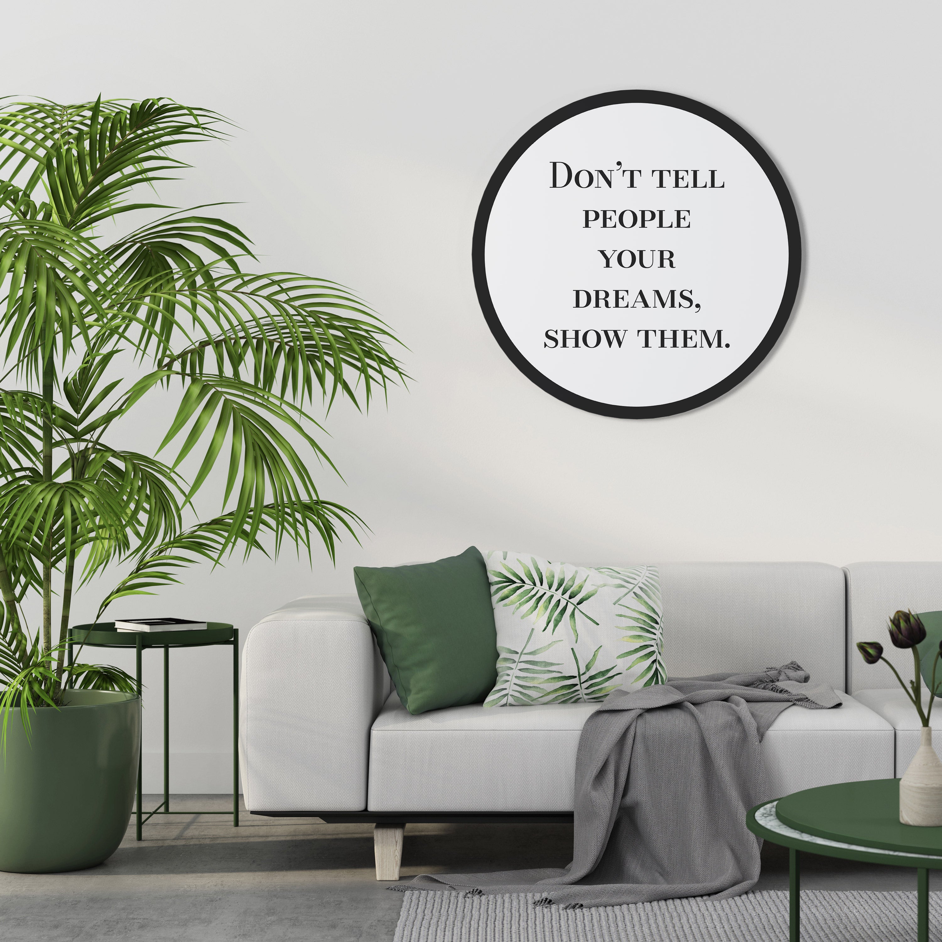 DREAMS IN ACTION Round Wall Art
