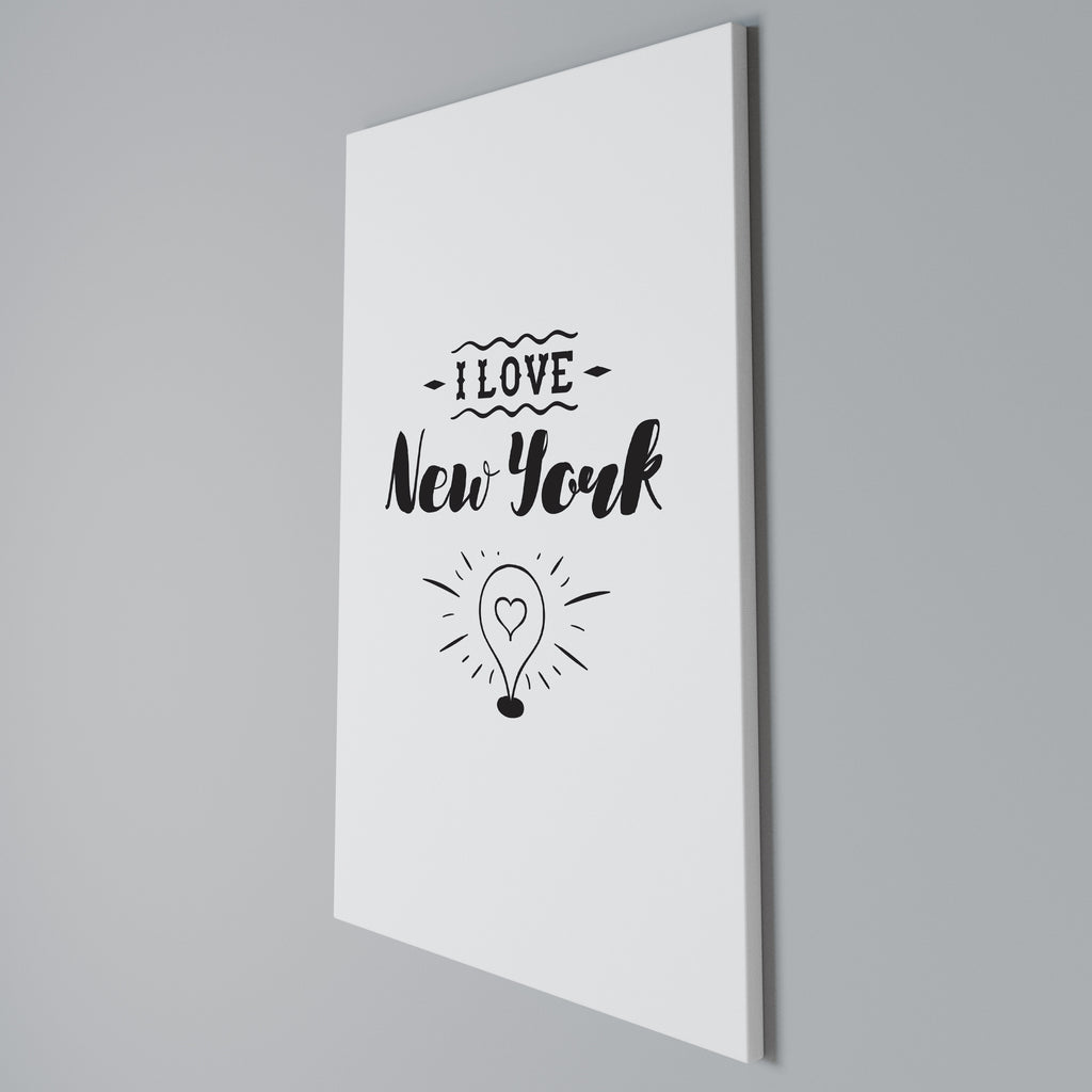 I LOVE NEW YORK Cuadro en lienzo vertical