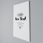 I LOVE NEW YORK Cuadro en lienzo vertical