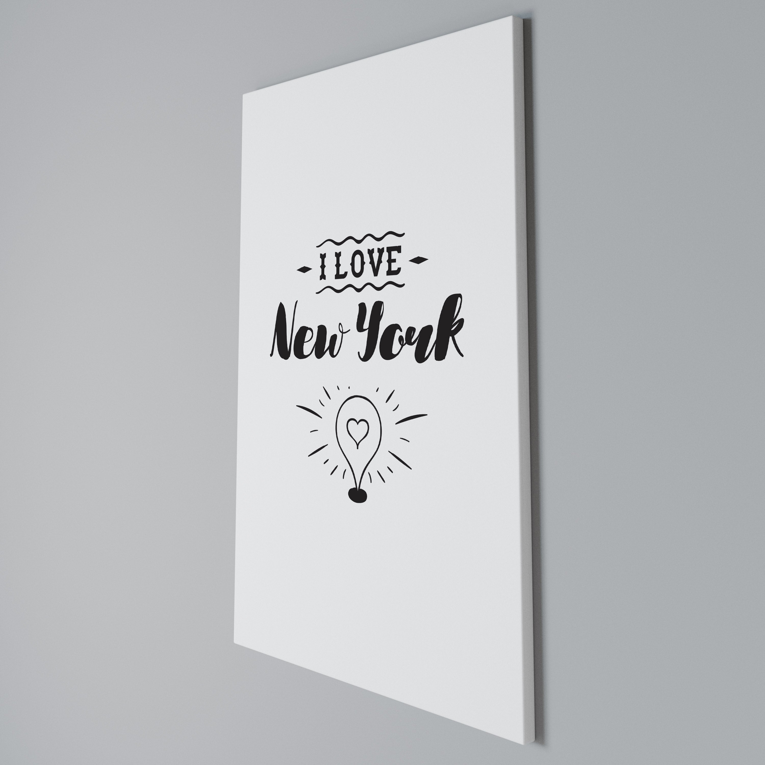I LOVE NEW YORK Cuadro en lienzo vertical