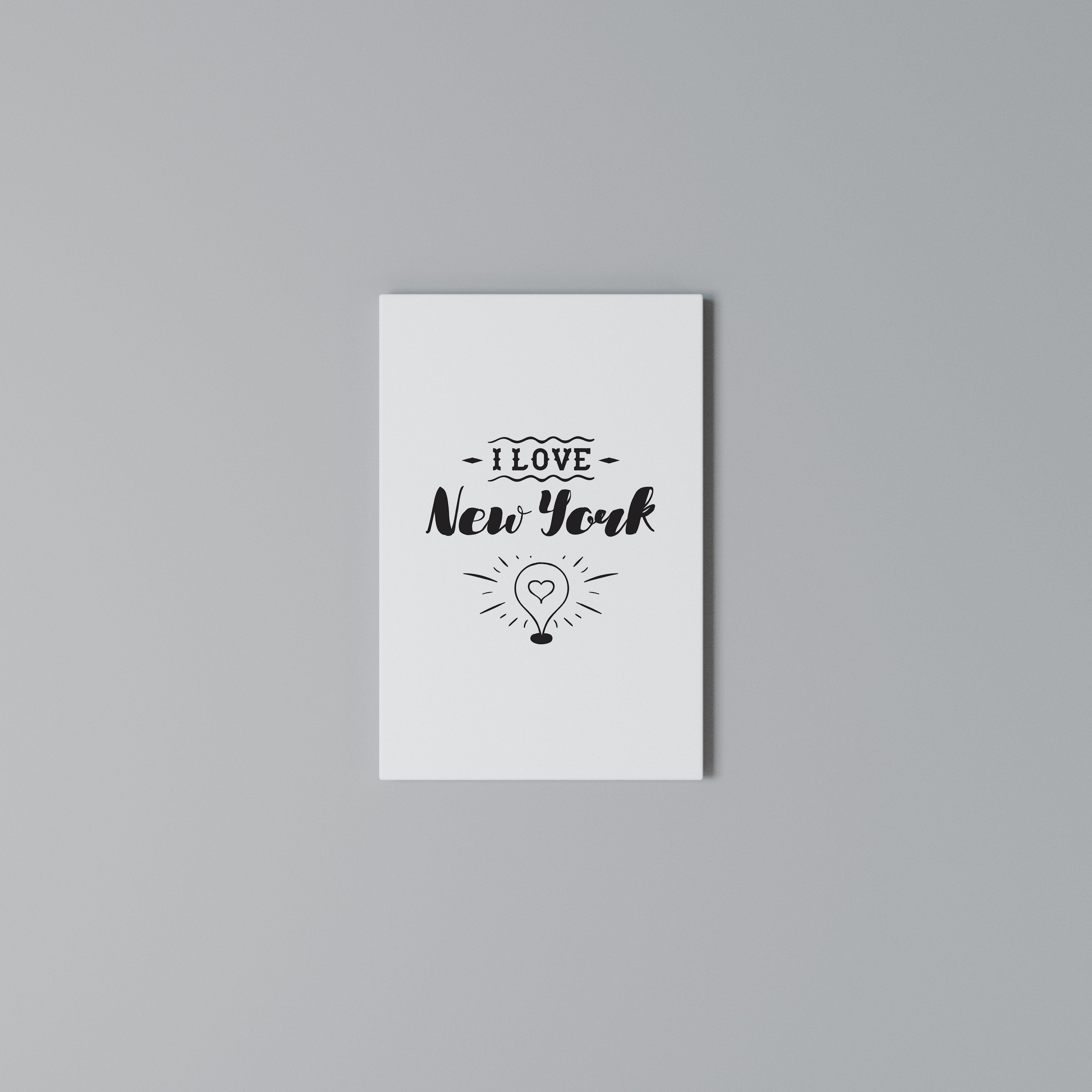 I LOVE NEW YORK Cuadro en lienzo vertical