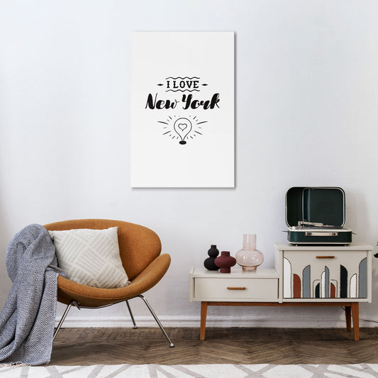 I LOVE NEW YORK Vertical Canvas Print