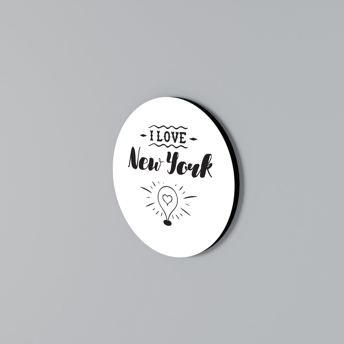 I LOVE NEW YORK Arte de pared redondo