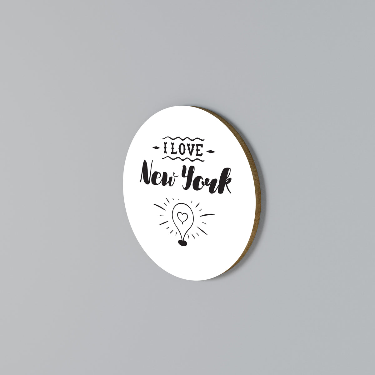 I LOVE NEW YORK Arte de pared redondo
