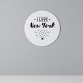 I LOVE NEW YORK Round Wall Art