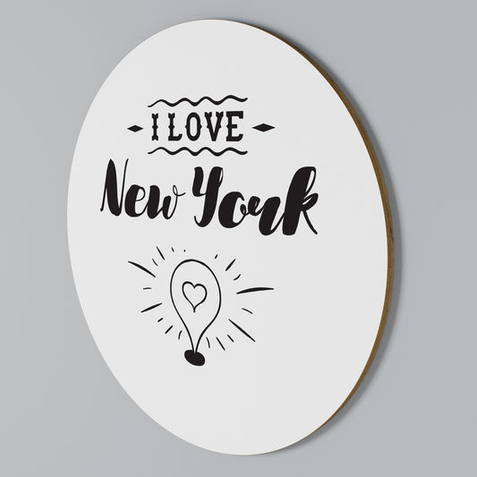 I LOVE NEW YORK Arte de pared redondo
