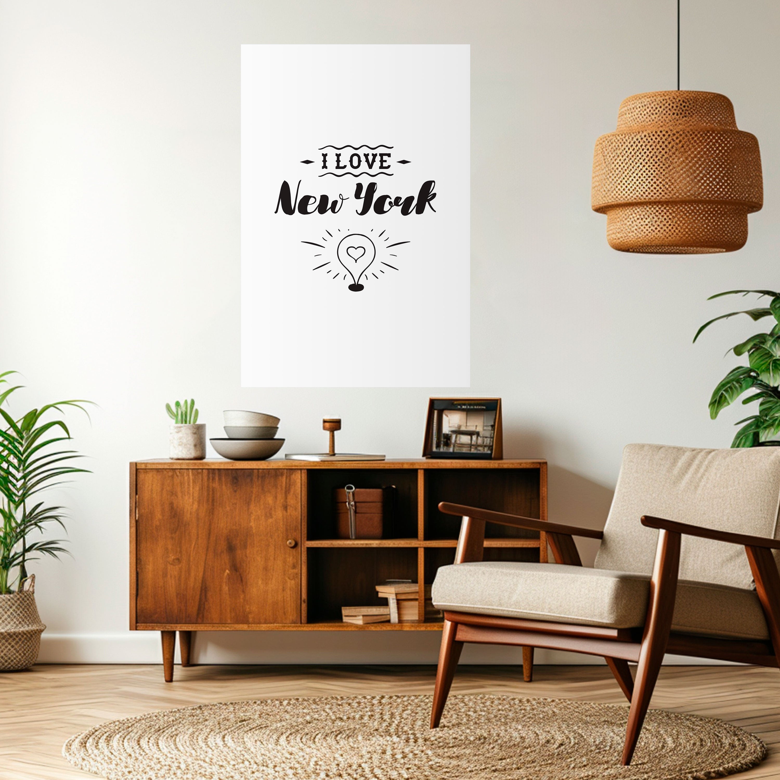 I LOVE NEW YORK Peel and Stick Vertical Poster