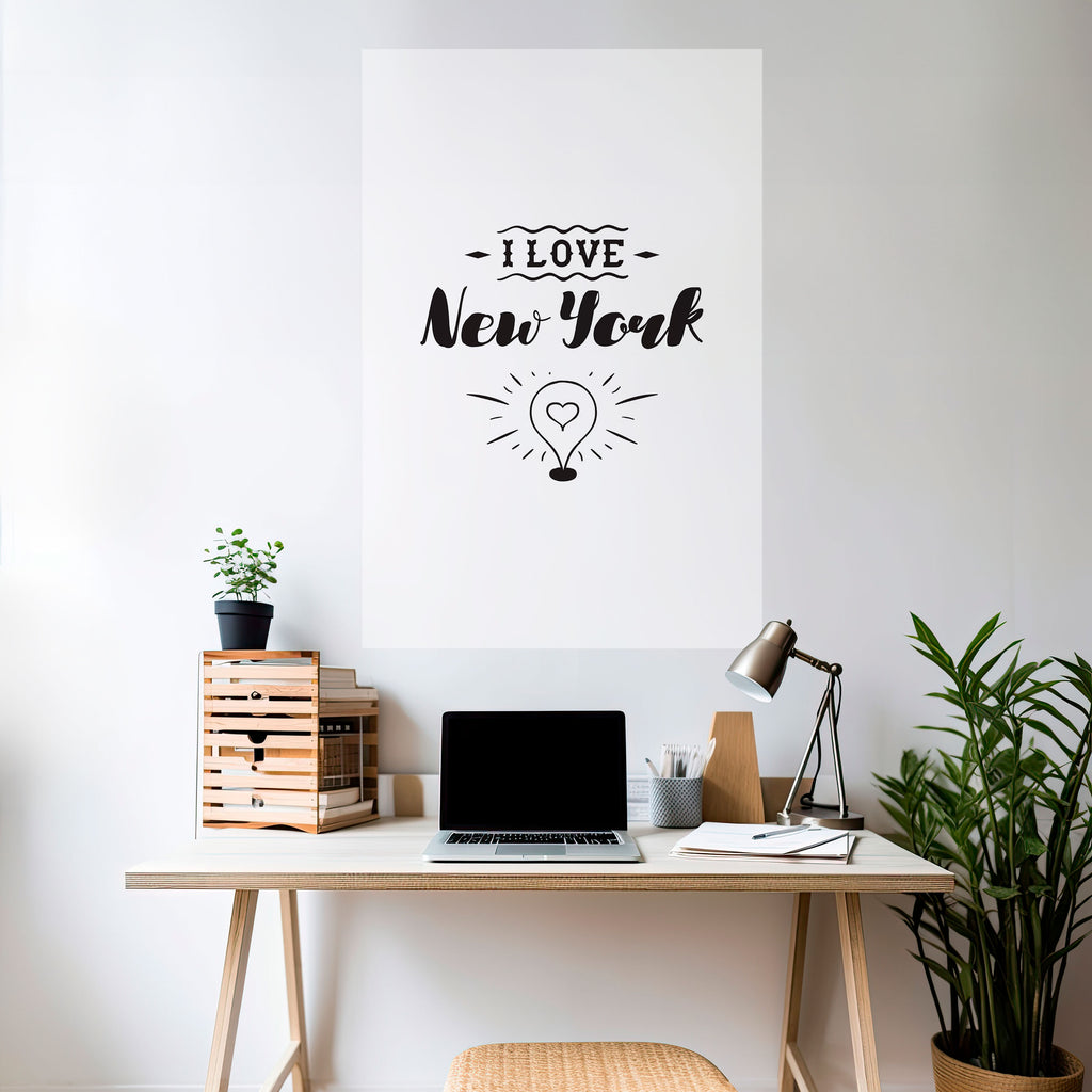 I LOVE NEW YORK Peel and Stick Vertical Poster