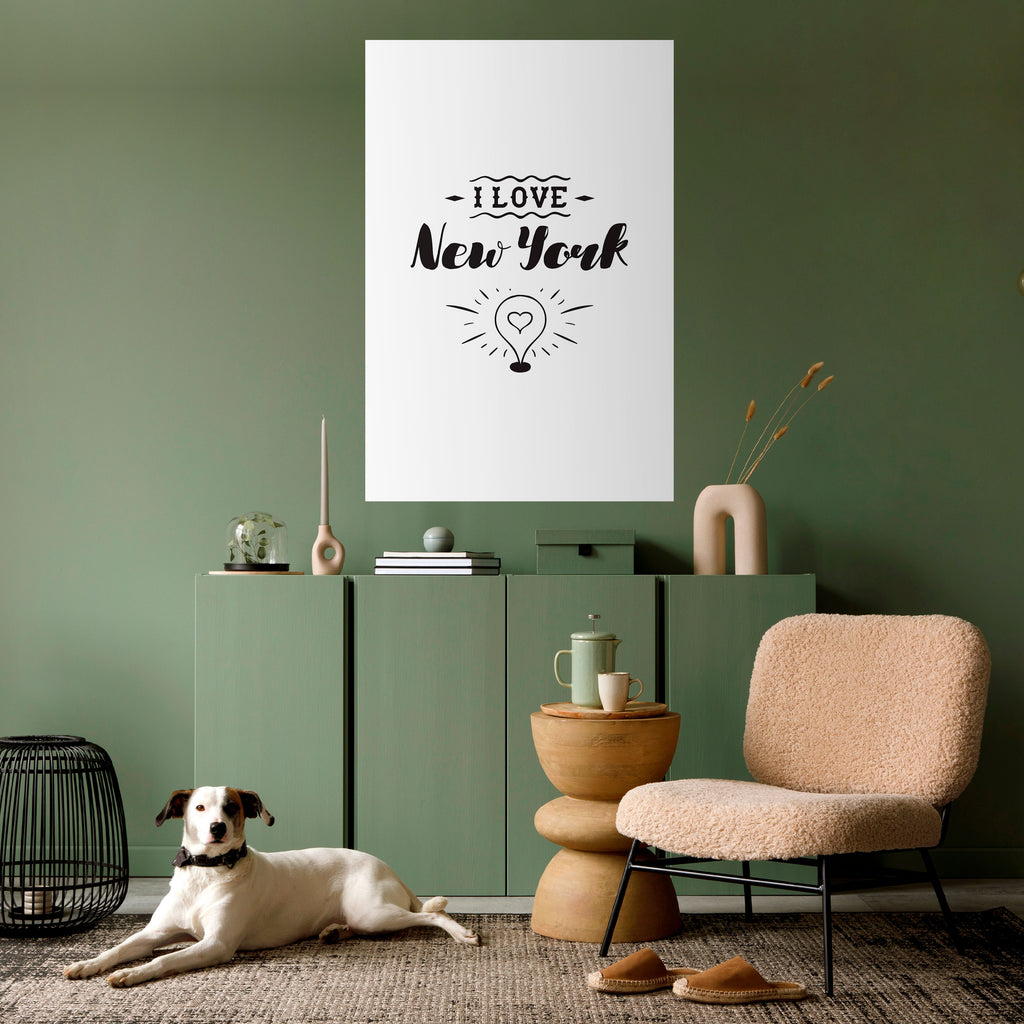 I LOVE NEW YORK Peel and Stick Vertical Poster