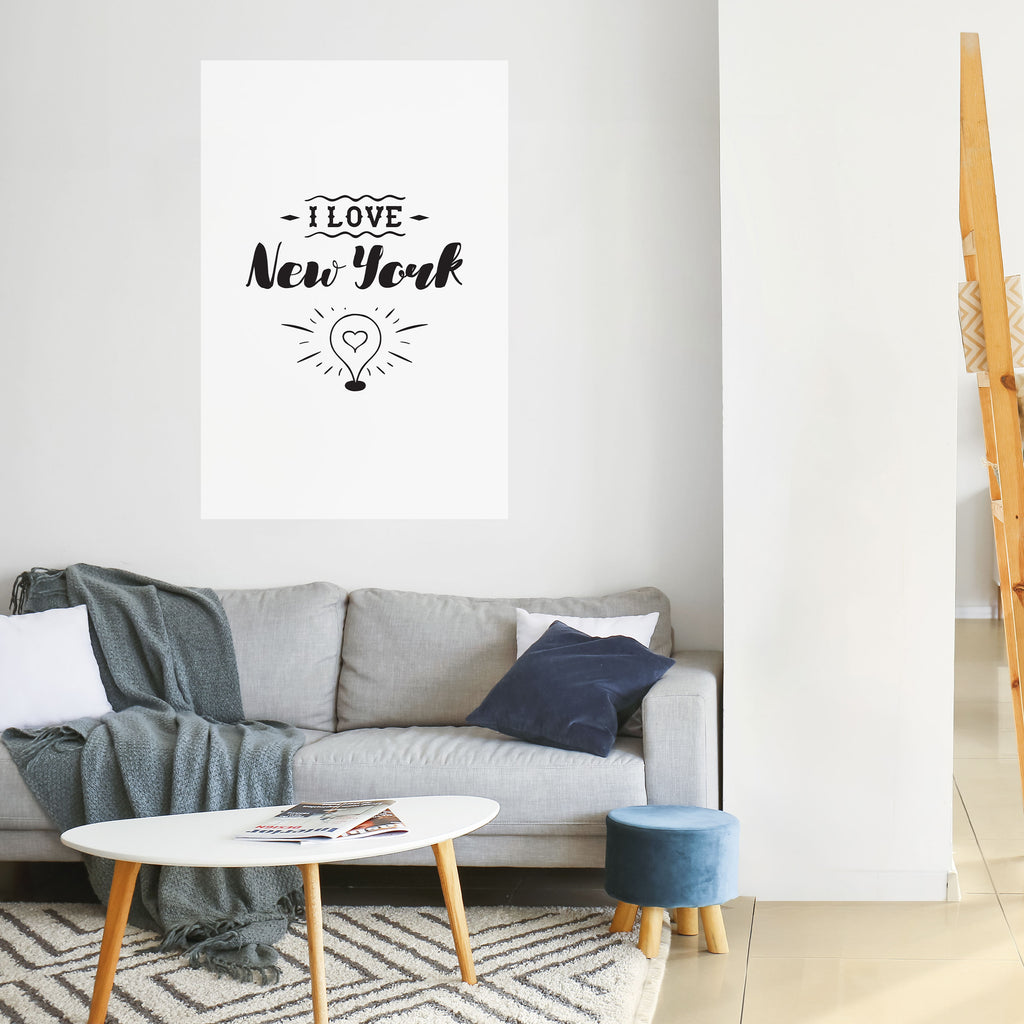 I LOVE NEW YORK Peel and Stick Vertical Poster