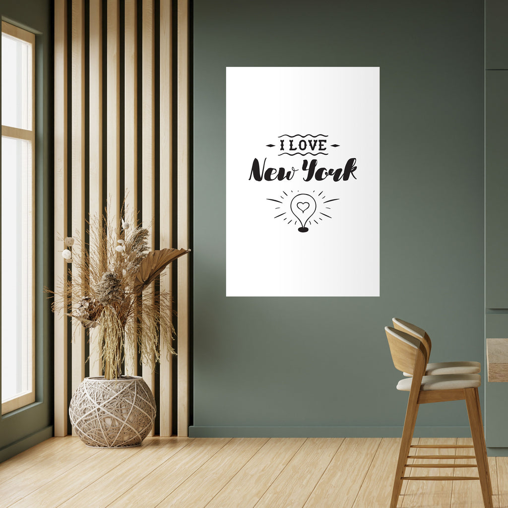 I LOVE NEW YORK Peel and Stick Vertical Poster