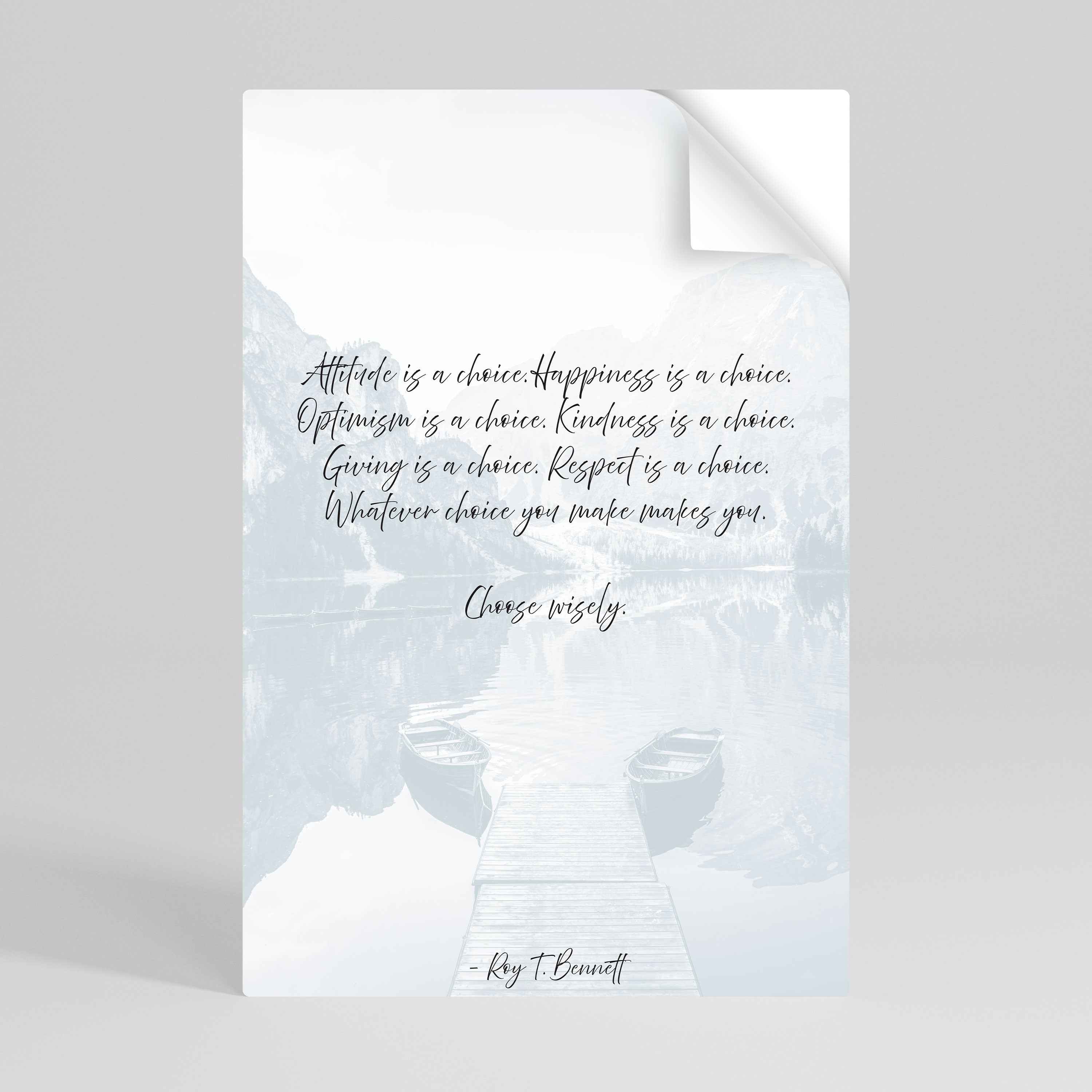 CHOICES IN REFLECTION Póster adhesivo vertical