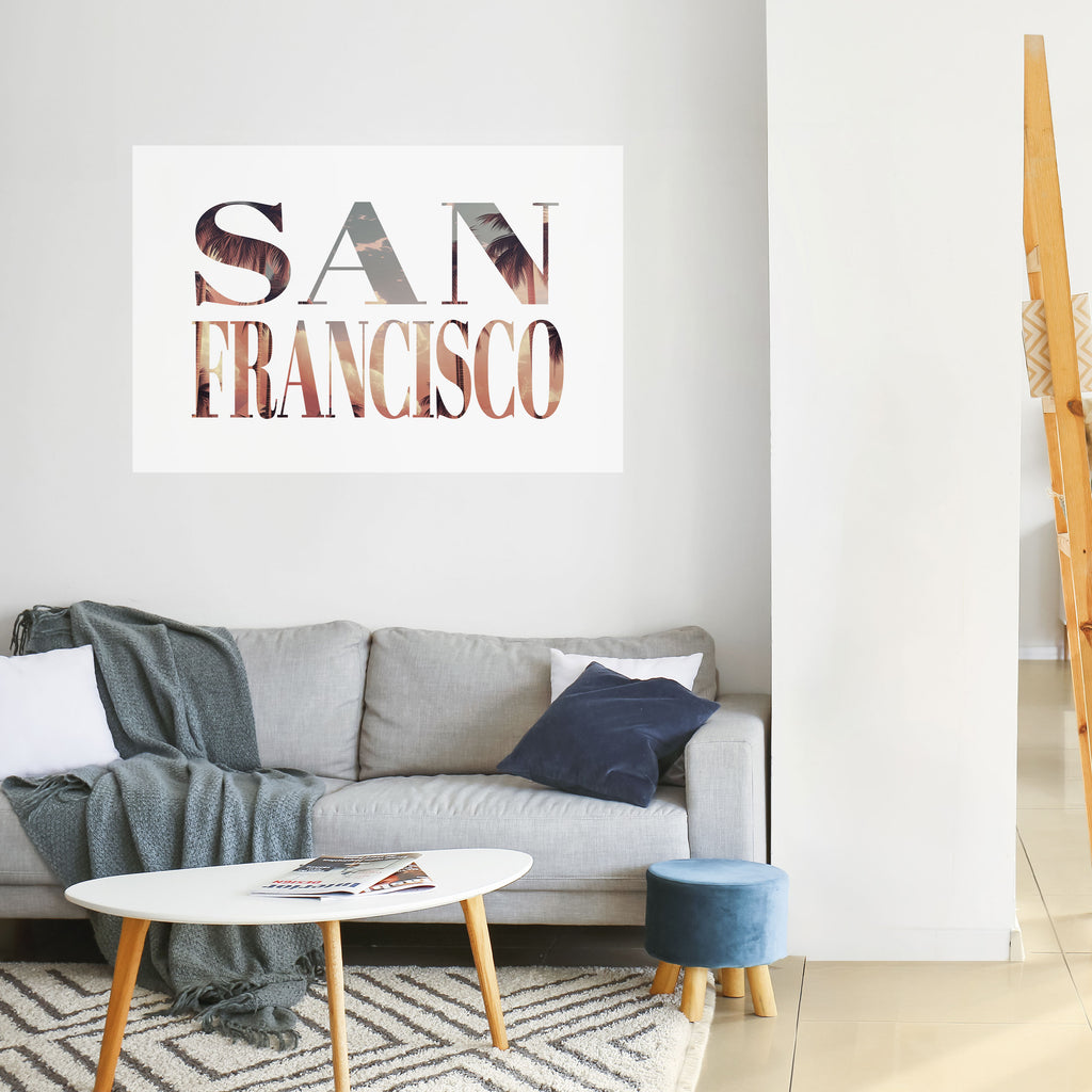 Póster horizontal autoadhesivo de SAN FRANCISCO
