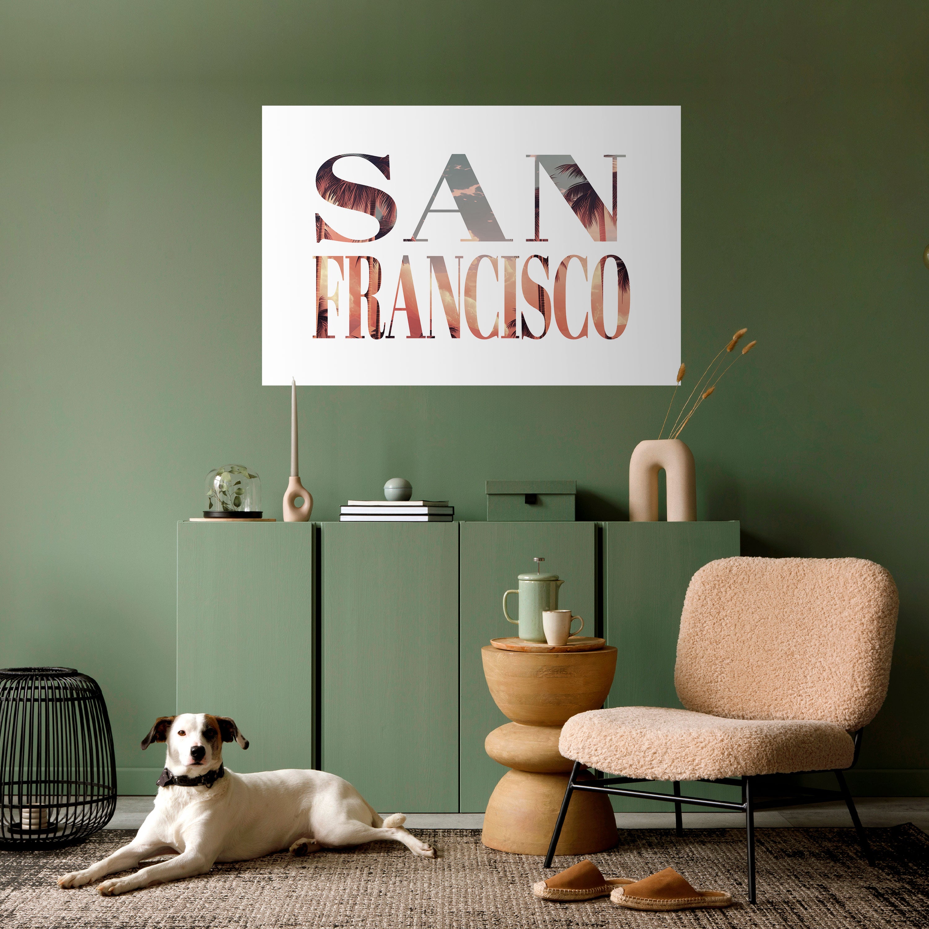 Póster horizontal autoadhesivo de SAN FRANCISCO