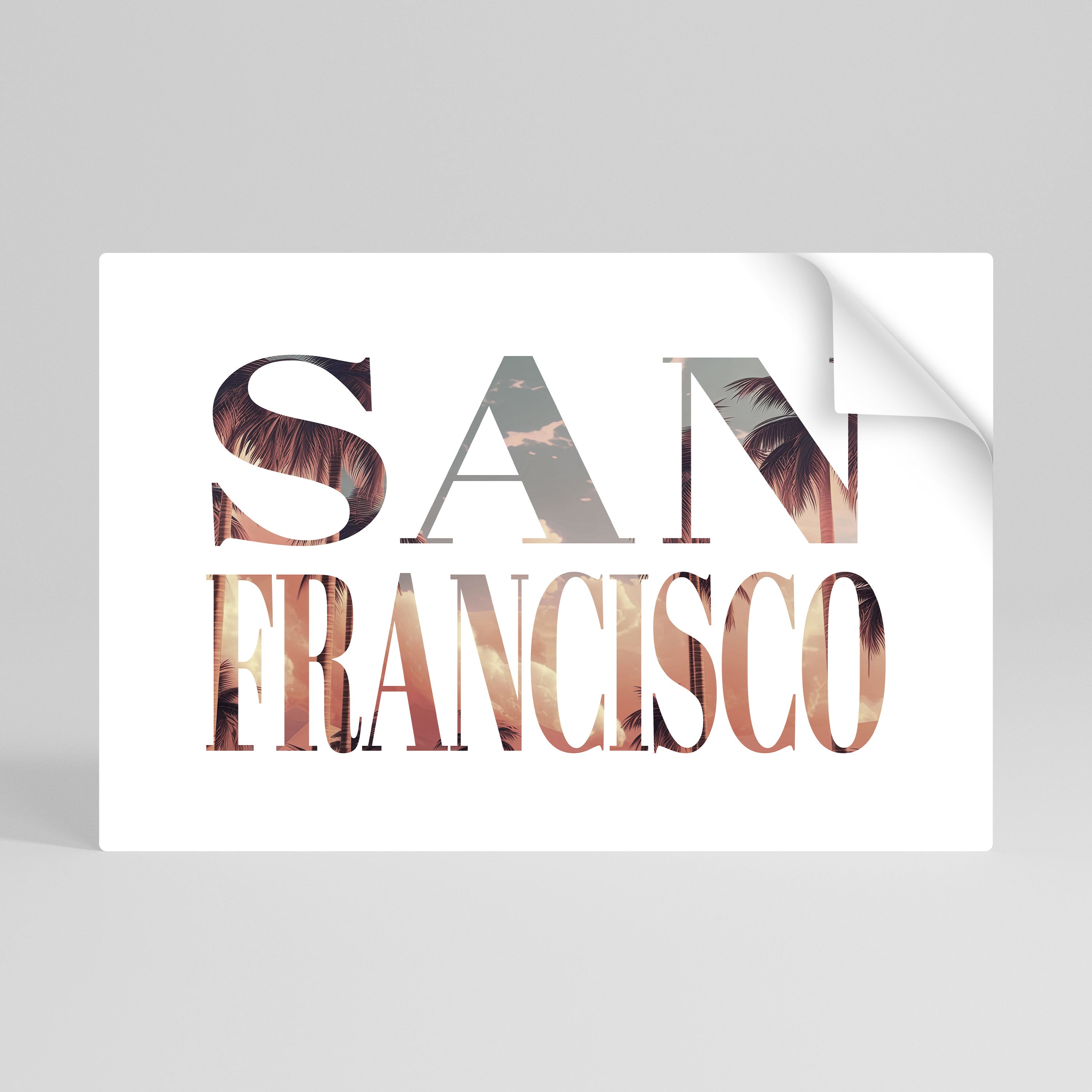 Póster horizontal autoadhesivo de SAN FRANCISCO