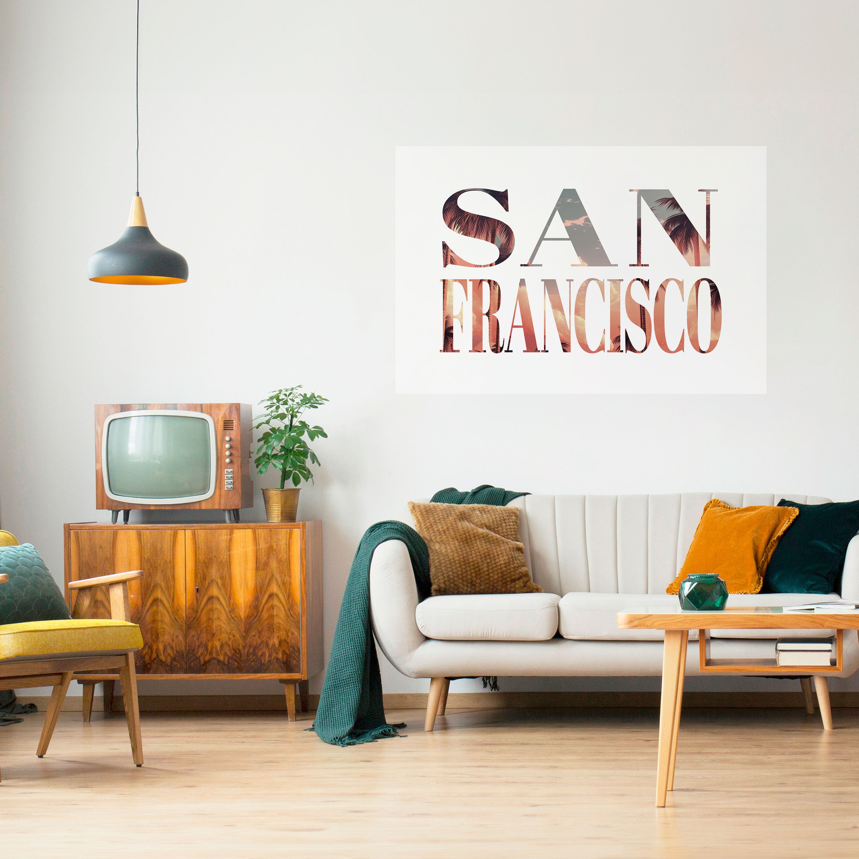 Póster horizontal autoadhesivo de SAN FRANCISCO