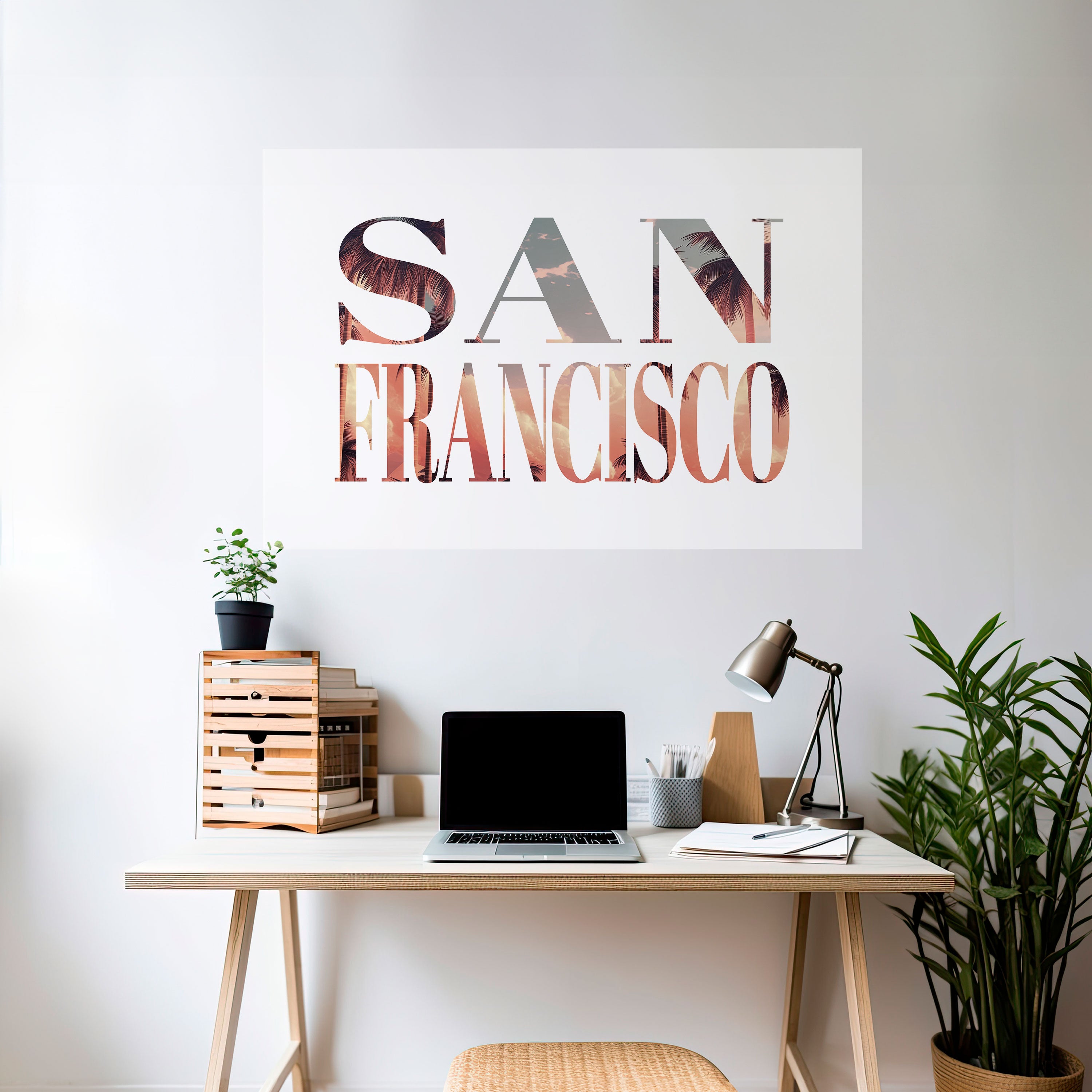 Póster horizontal autoadhesivo de SAN FRANCISCO