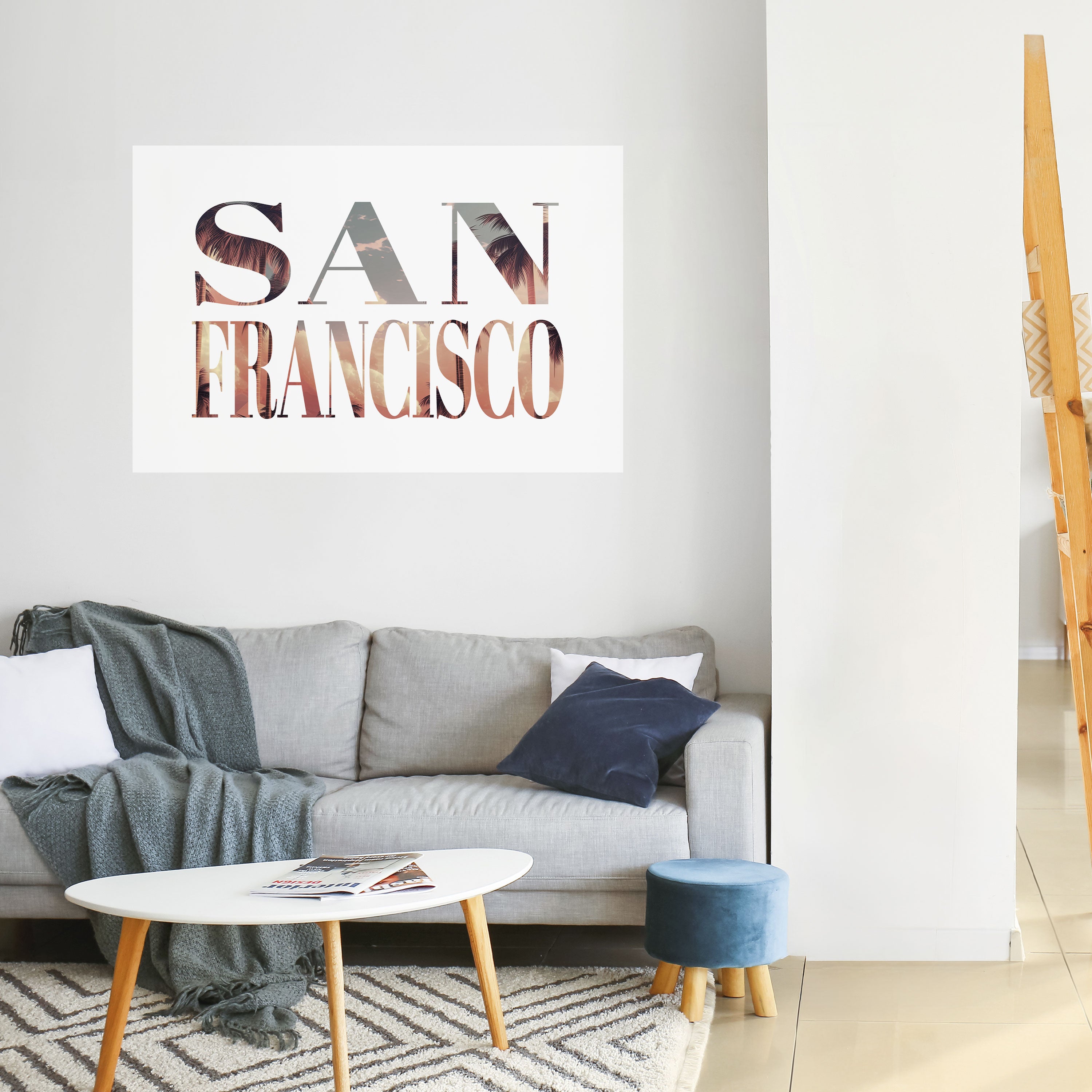 Póster horizontal autoadhesivo de SAN FRANCISCO