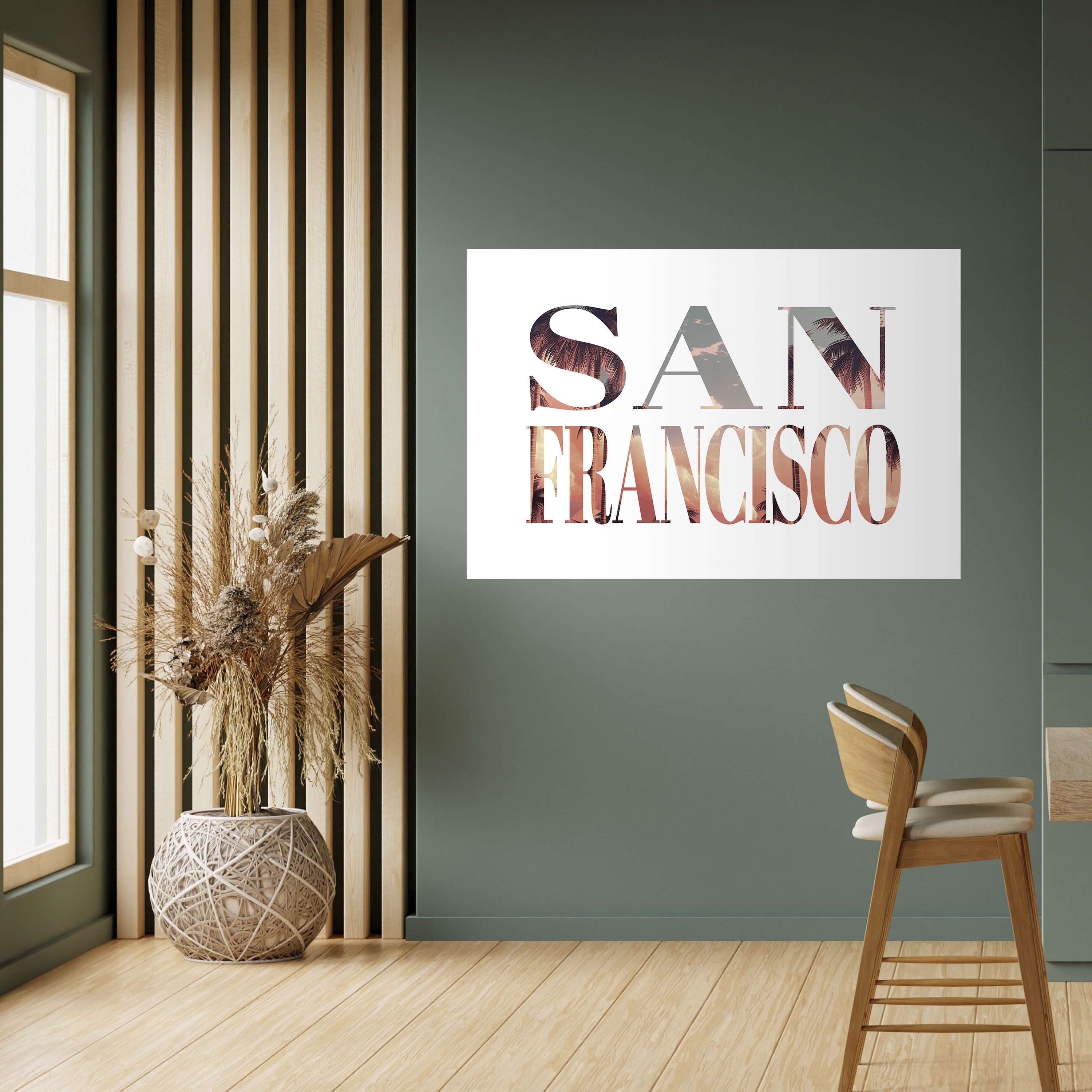 Póster horizontal autoadhesivo de SAN FRANCISCO