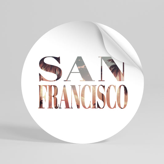 SAN FRANCISCO Vinilo adhesivo redondo