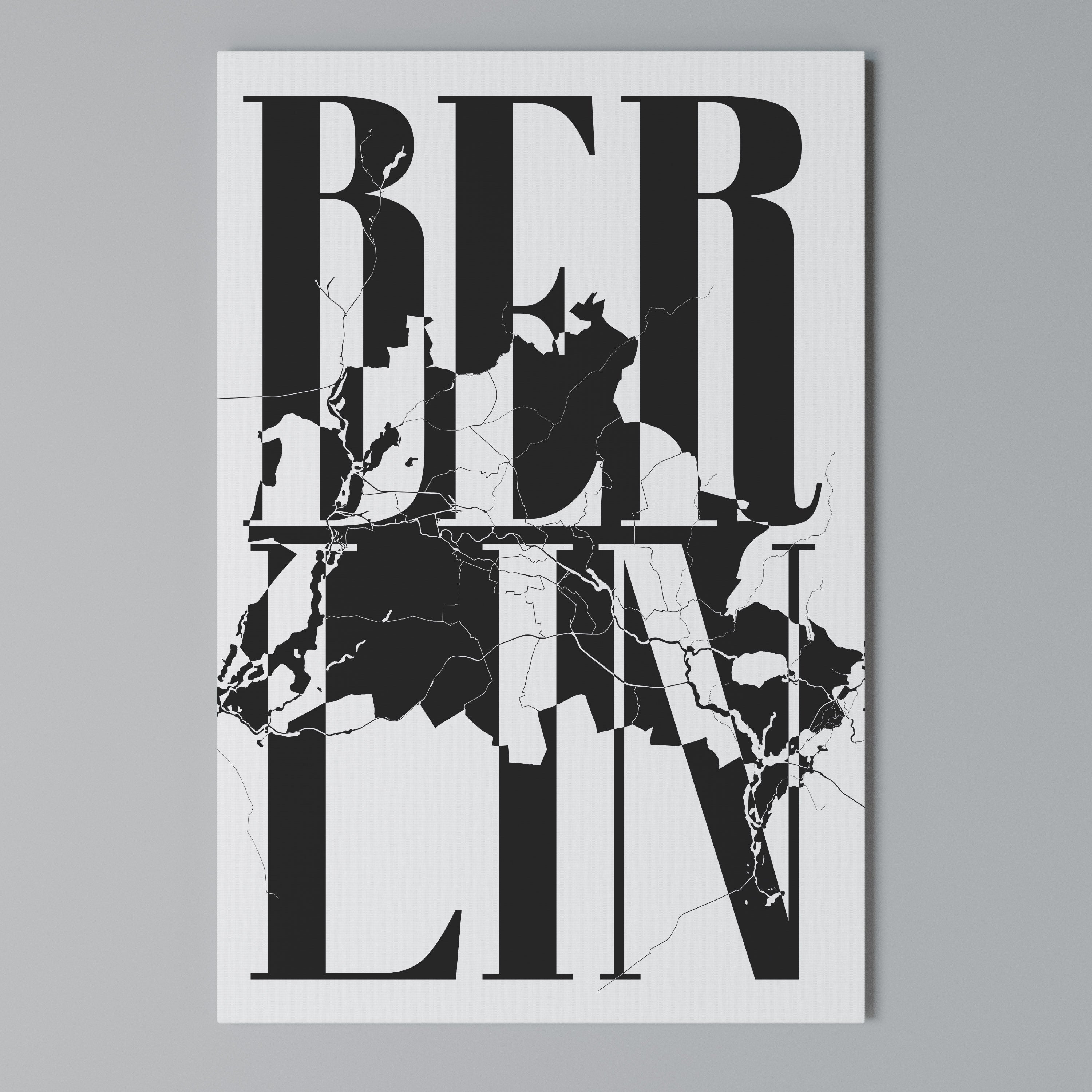 BOLD HORIZONS OF BERLIN Cuadro en lienzo vertical