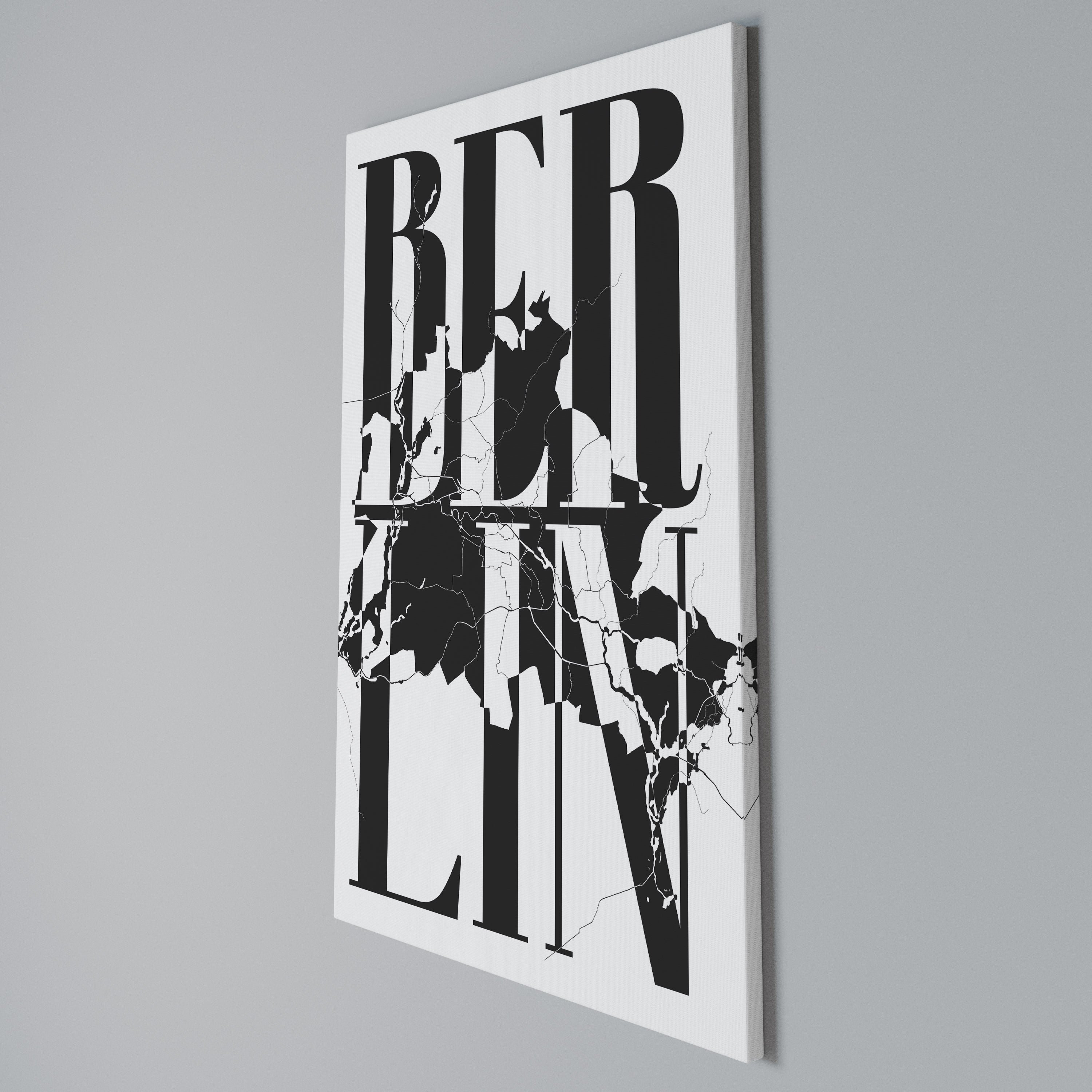 BOLD HORIZONS OF BERLIN Cuadro en lienzo vertical