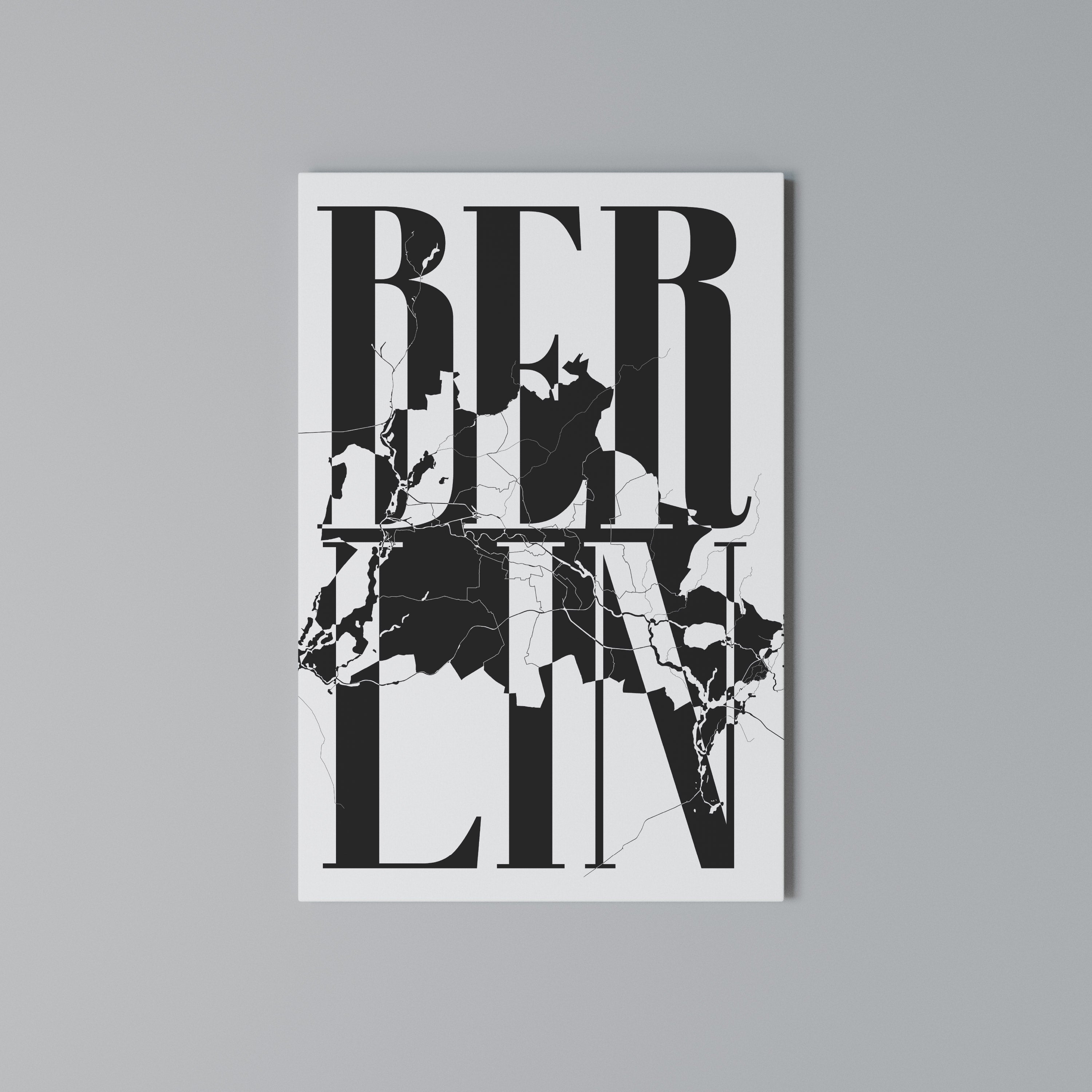 BOLD HORIZONS OF BERLIN Cuadro en lienzo vertical