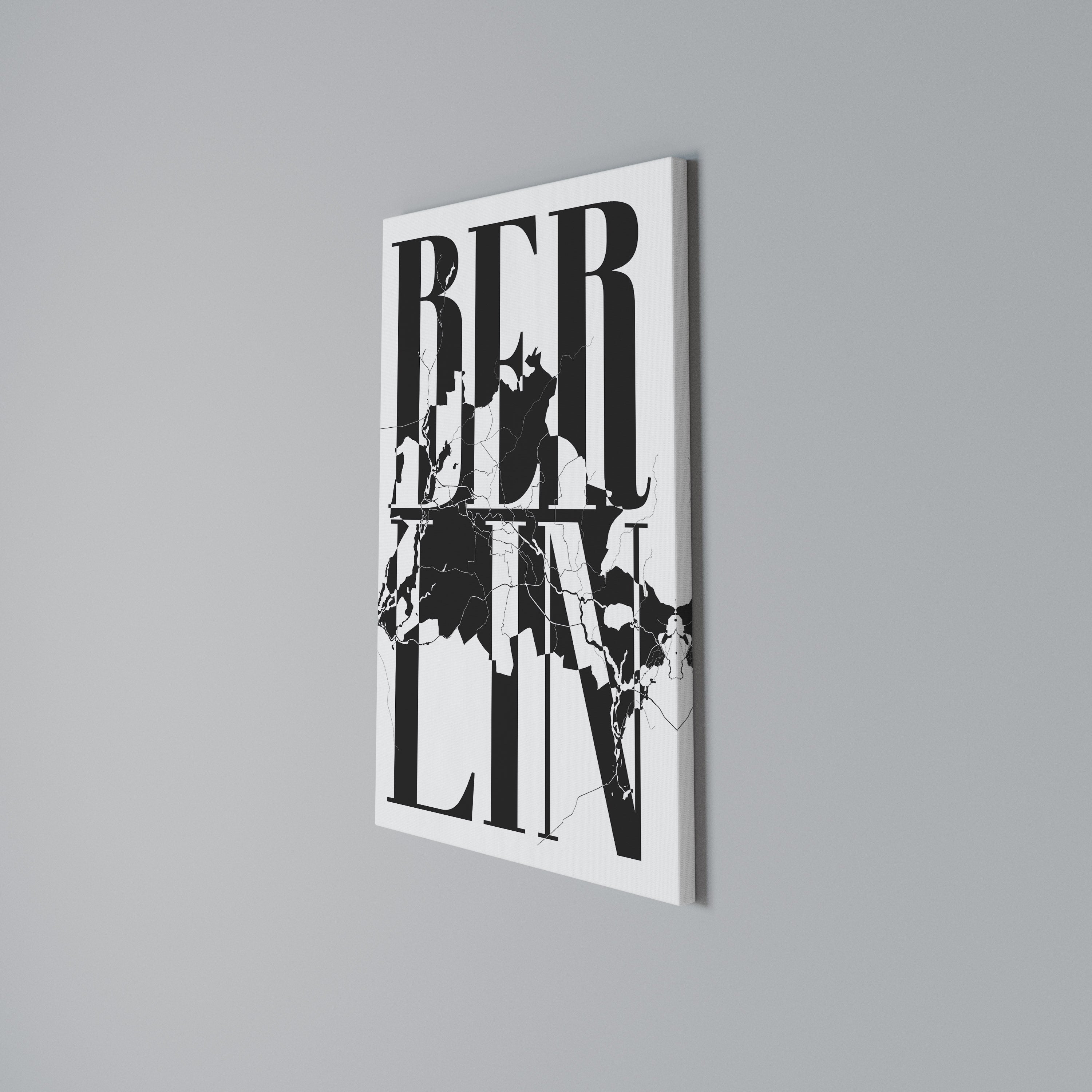 BOLD HORIZONS OF BERLIN Cuadro en lienzo vertical