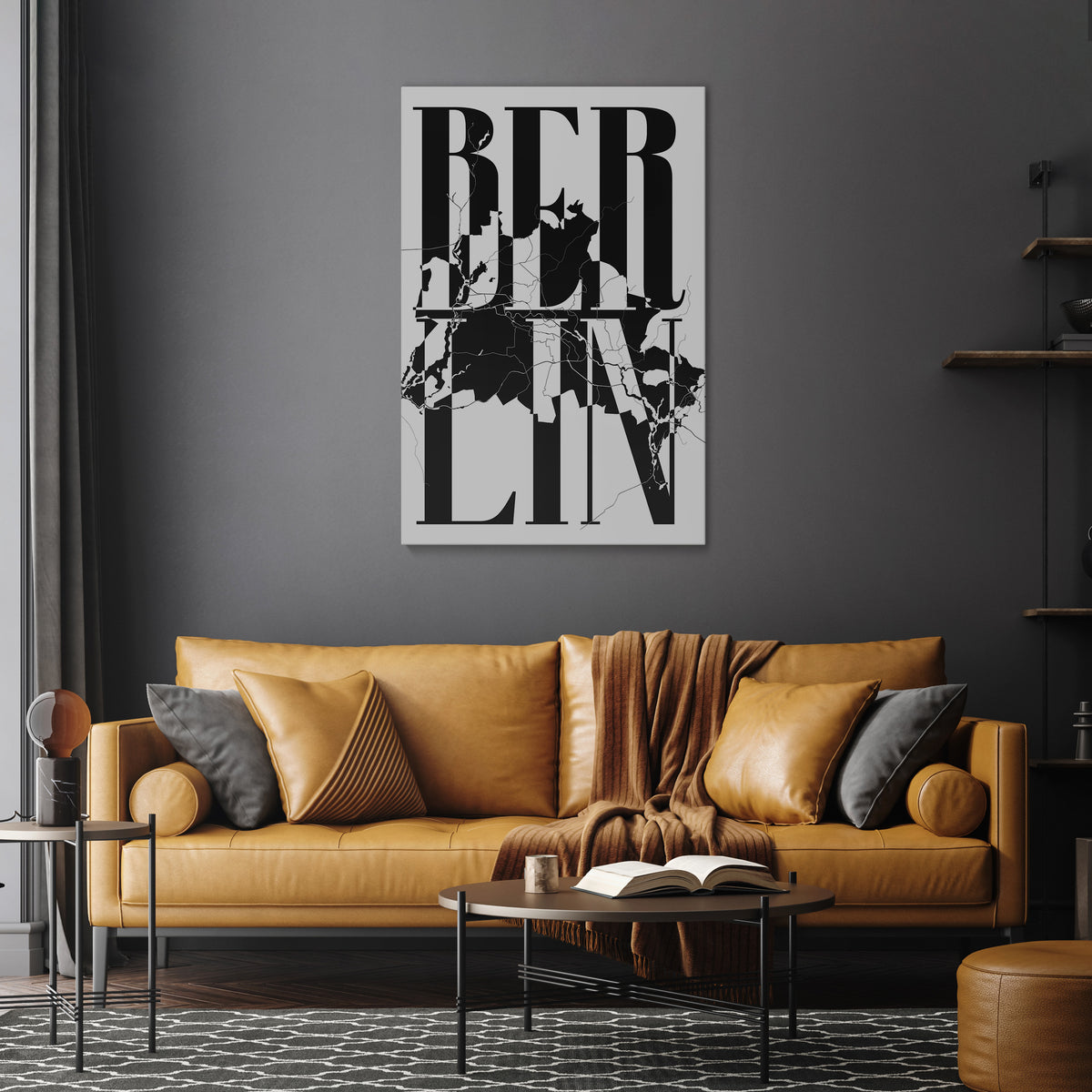 BOLD HORIZONS OF BERLIN Vertical Canvas Print