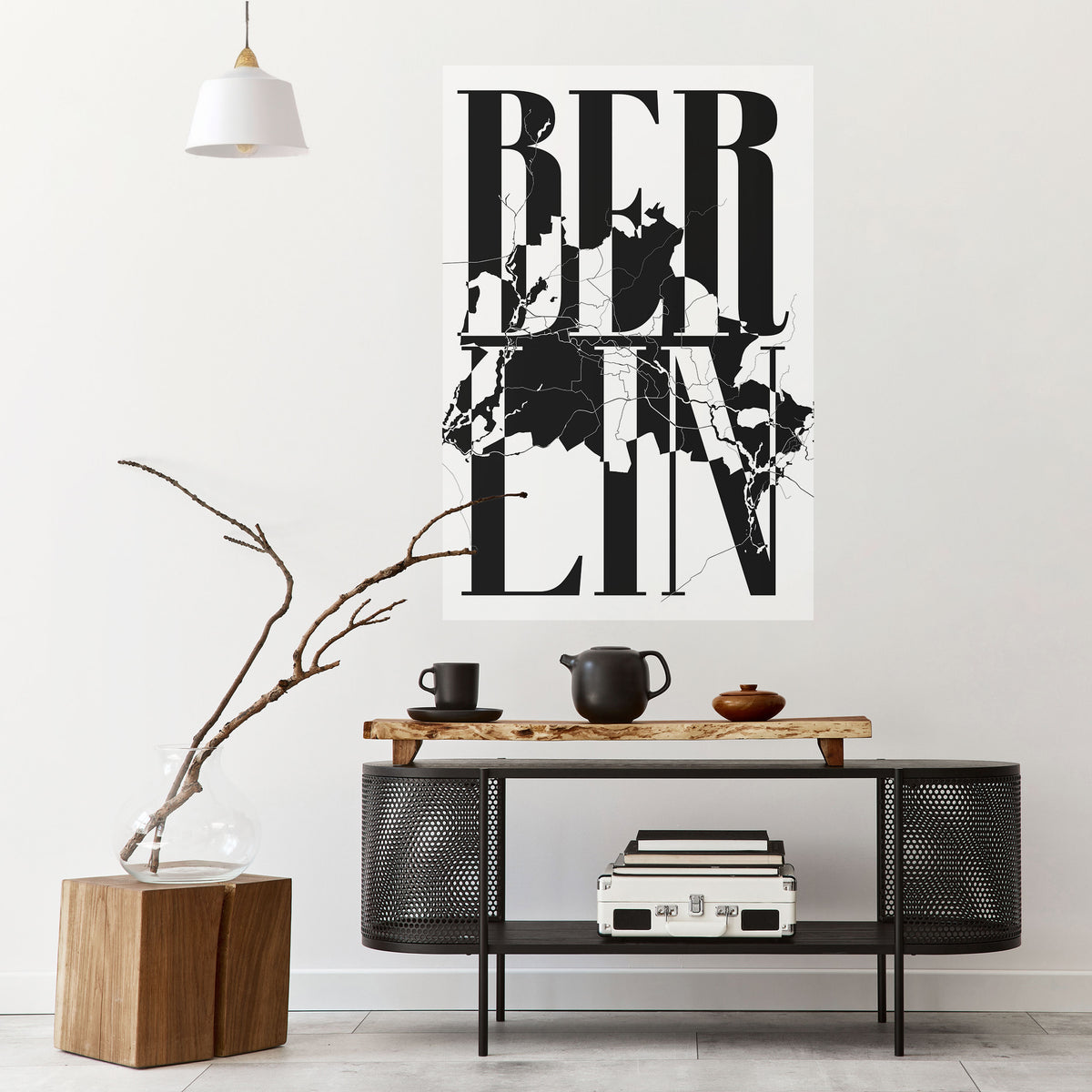 BOLD HORIZONS OF BERLIN Peel and Stick Vertical Poster