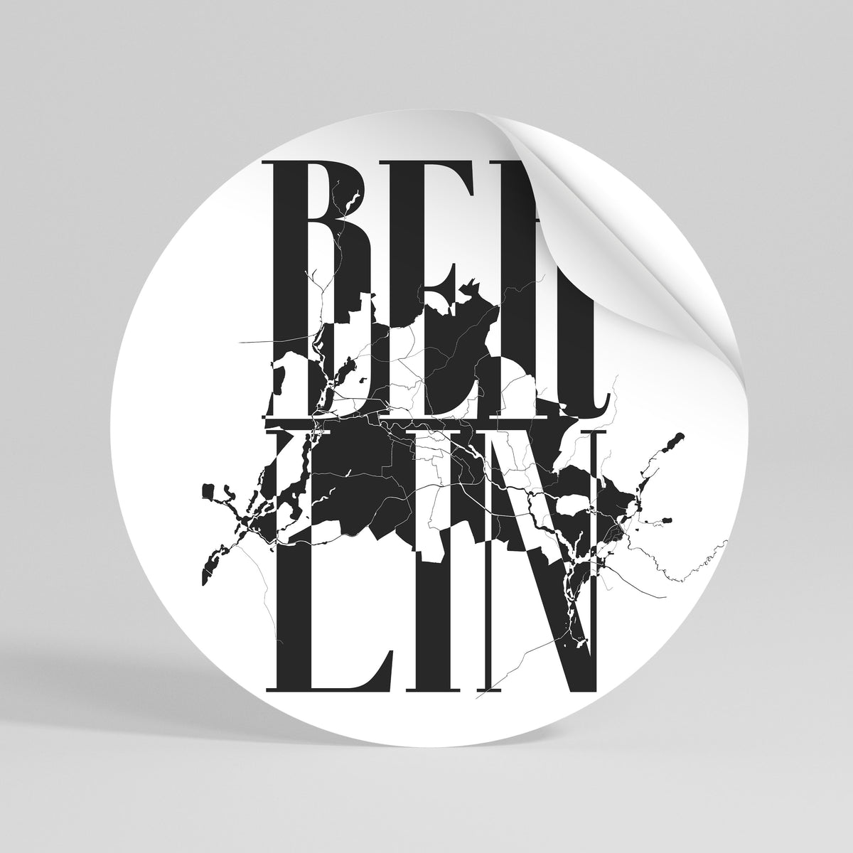 BOLD HORIZONS OF BERLIN Vinilo adhesivo redondo