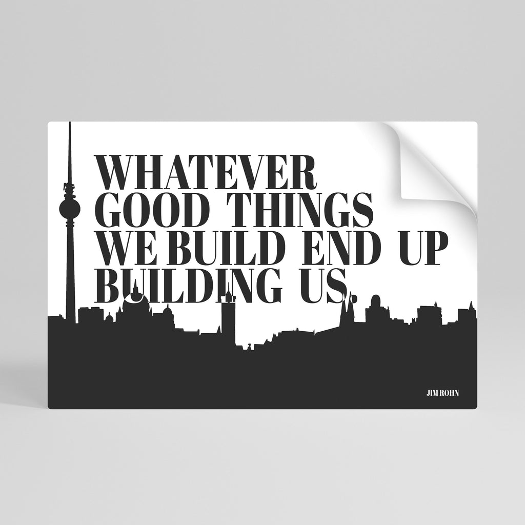 CONSTRUYENDO NUESTRO LEGADO Póster horizontal autoadhesivo