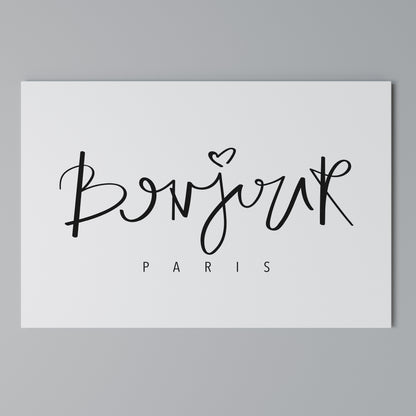 BONJOUR LOVE Cuadro en lienzo horizontal