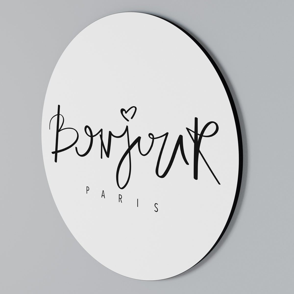 BONJOUR LOVE Arte de pared redondo