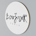 BONJOUR LOVE Round Wall Art