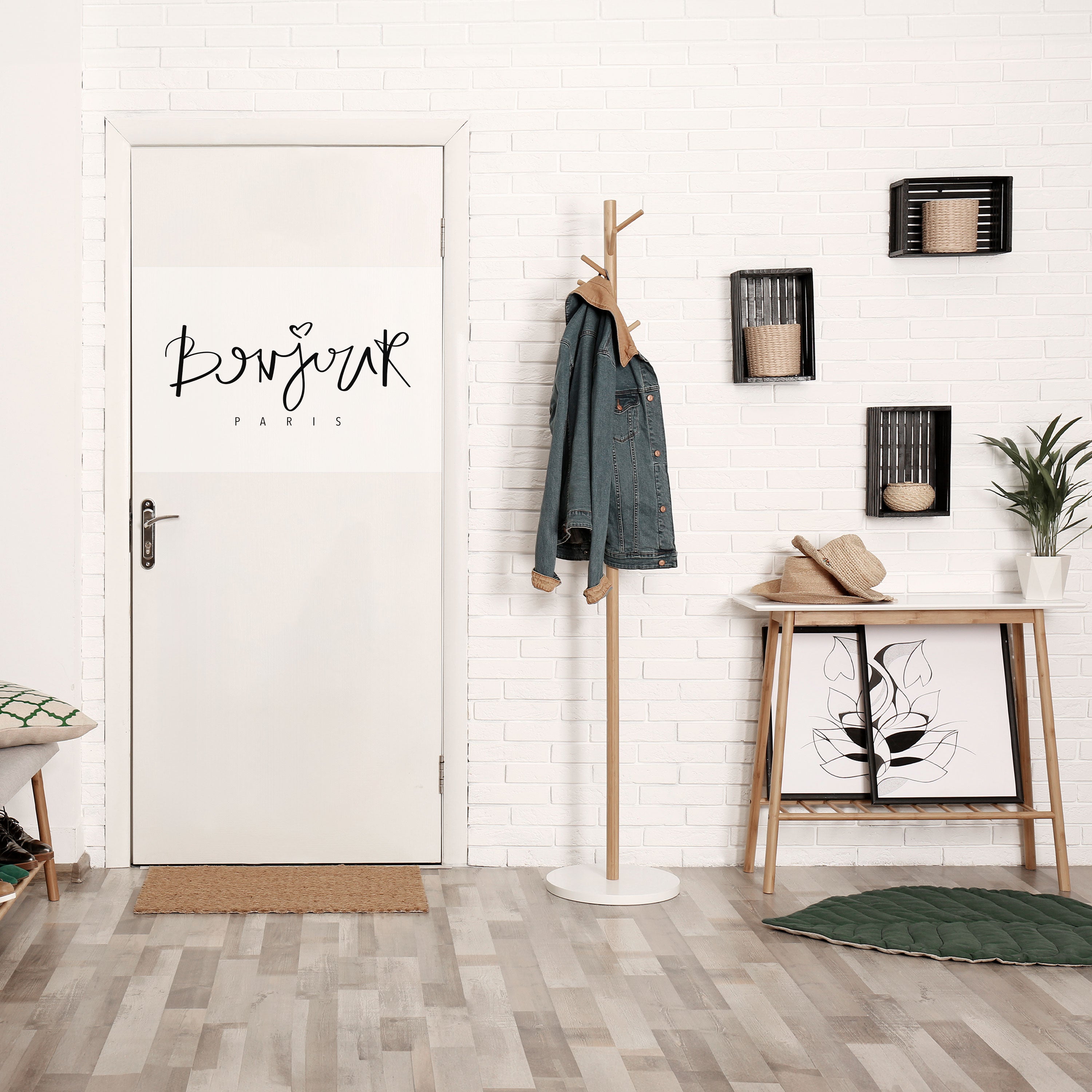 Póster horizontal autoadhesivo "BONJOUR LOVE"