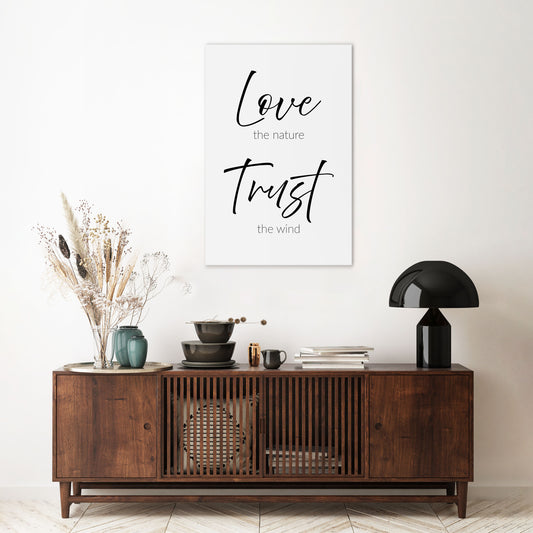 BREEZY BELIEFS Vertical Canvas Print