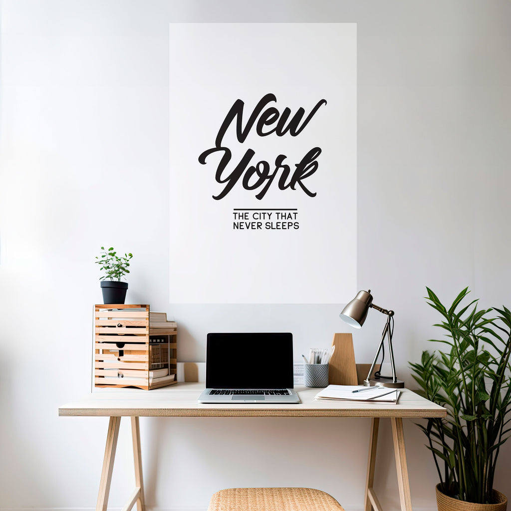 AWAKE IN NYC Peel and Stick Vertical Poster